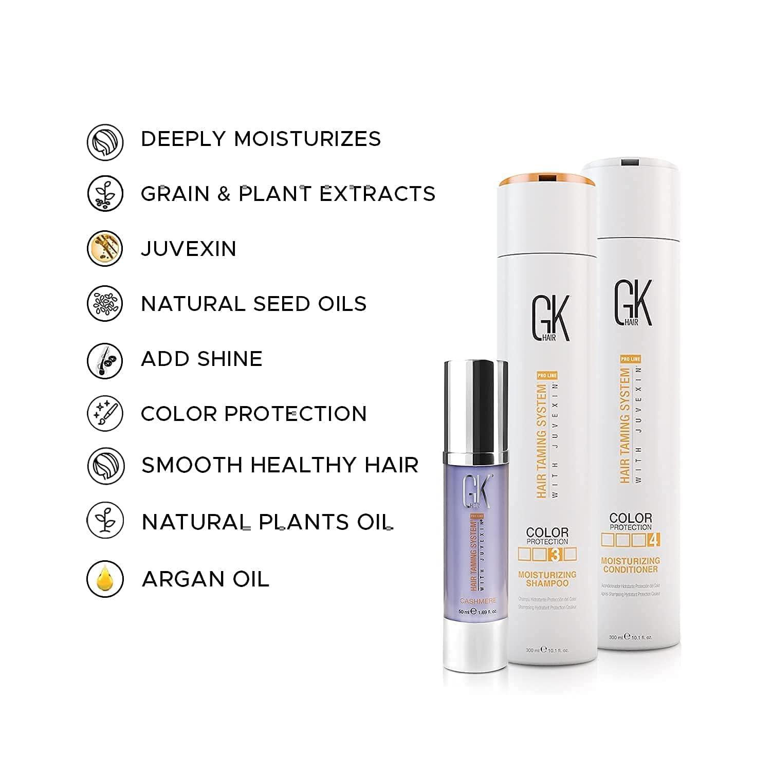 image:imageGK HAIR Global Keratin Moisturizing Shampoo and Conditioner Sets Moist 100ml Cashmere 50mlDUOSerumCashmere