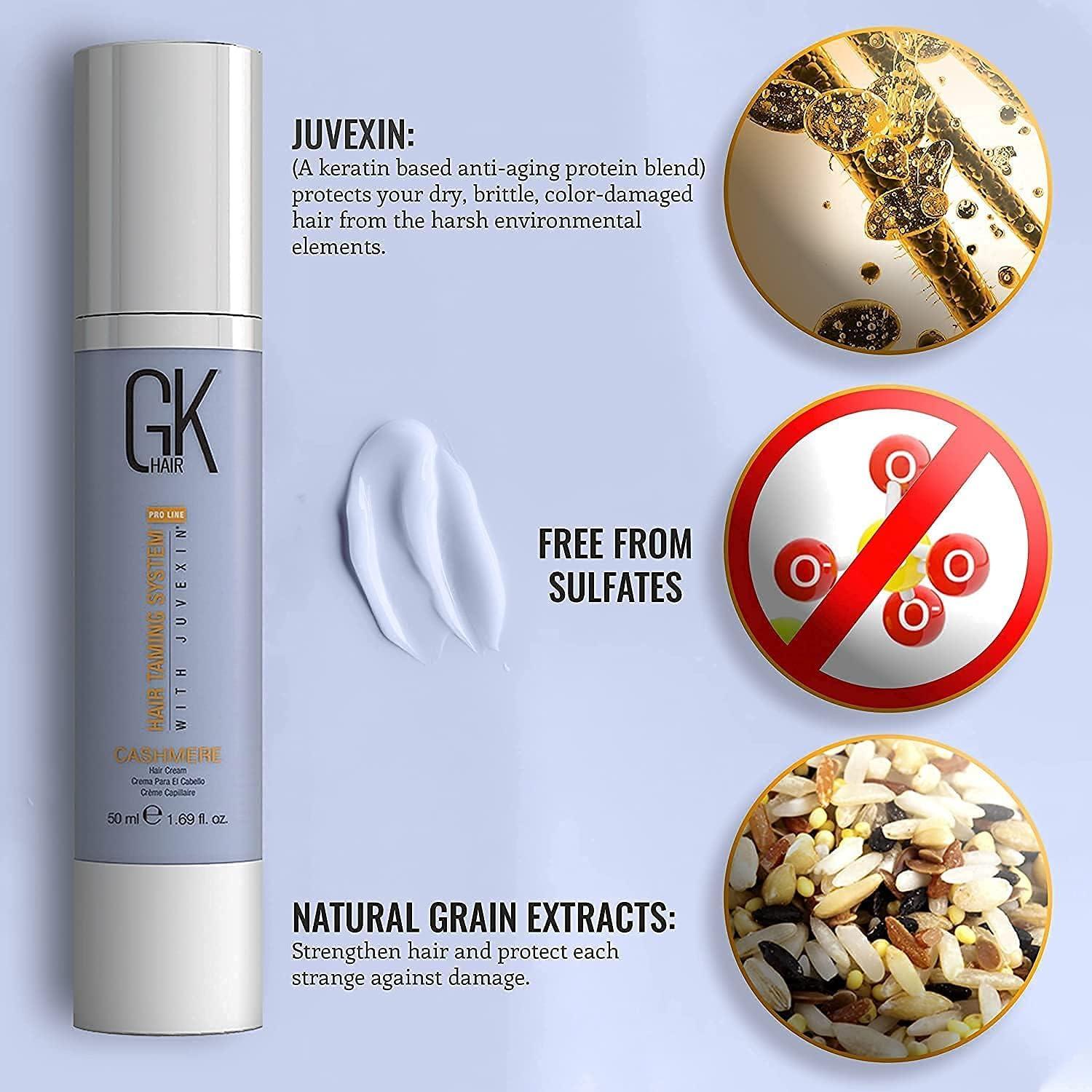 image:imageGK HAIR Global Keratin Moisturizing Shampoo and Conditioner Sets Moist 100ml Cashmere 50mlMoist 100ml Cashmere 50ml