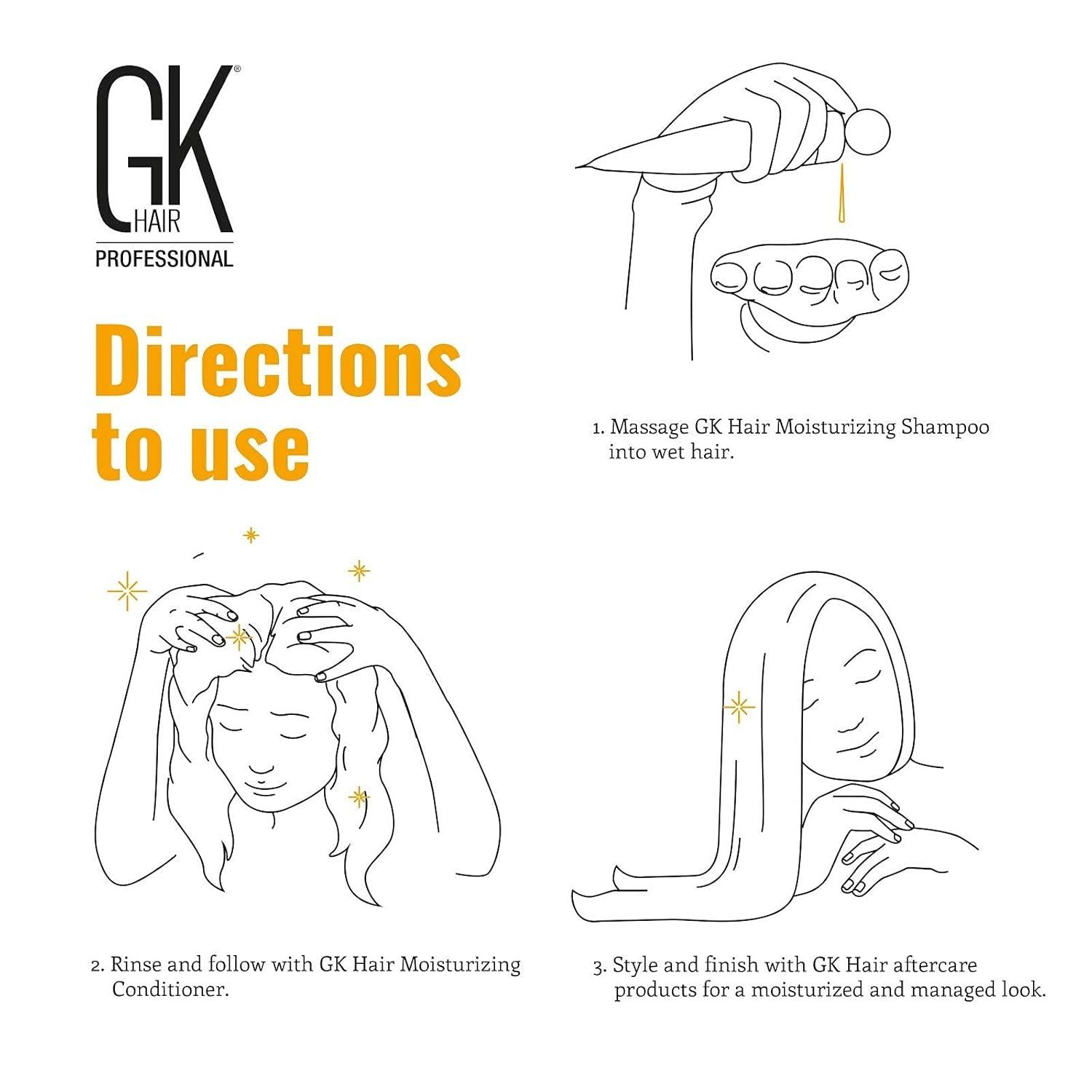 image:imageGK HAIR Global Keratin Moisturizing Shampoo and Conditioner Sets Moist 100ml Cashmere 50mlMoisturizing Duo 100ml with Cashmere 50ml