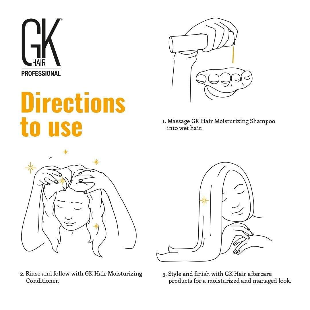 image:imageGK HAIR Global Keratin Moisturizing Shampoo and Conditioner Sets Moist 100ml Cashmere 50mlMoisturizing Duo 300ml with Cashmere 50ml
