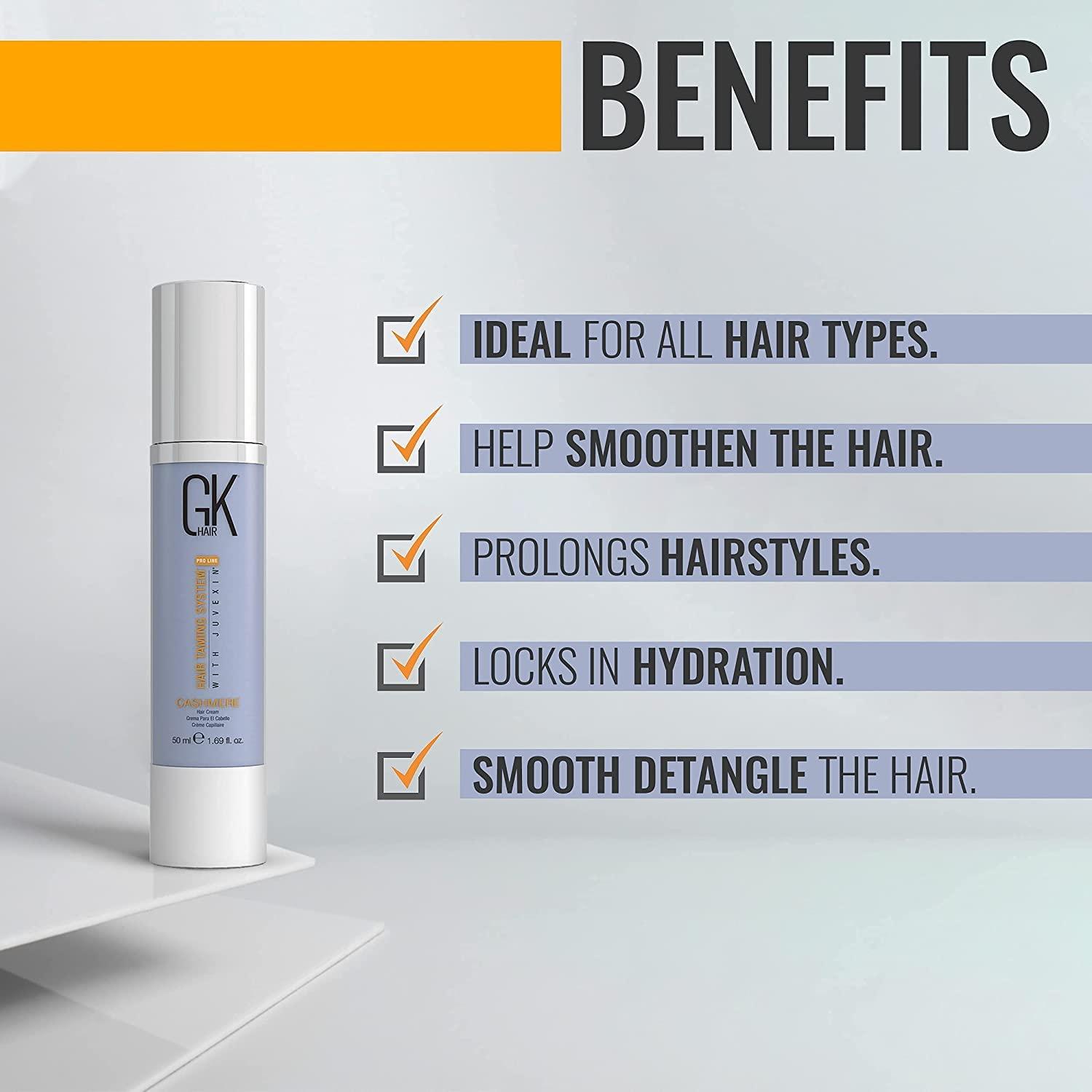 image:imageGK HAIR Global Keratin Moisturizing Shampoo and Conditioner Sets Moist 100ml Cashmere 50mlMoisturizing Duo 300ml with Cashmere 50ml