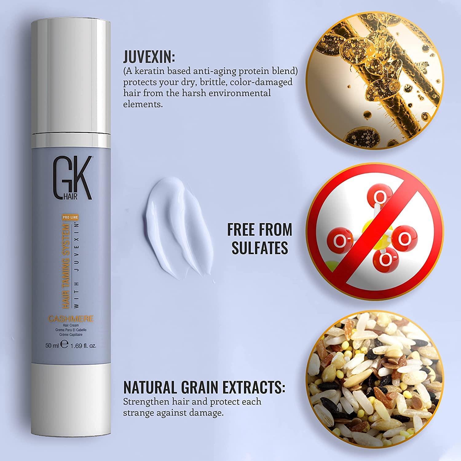 image:imageGK HAIR Global Keratin Moisturizing Shampoo and Conditioner Sets Moist 100ml Cashmere 50mlMoisturizing Duo 300ml with Cashmere 50ml