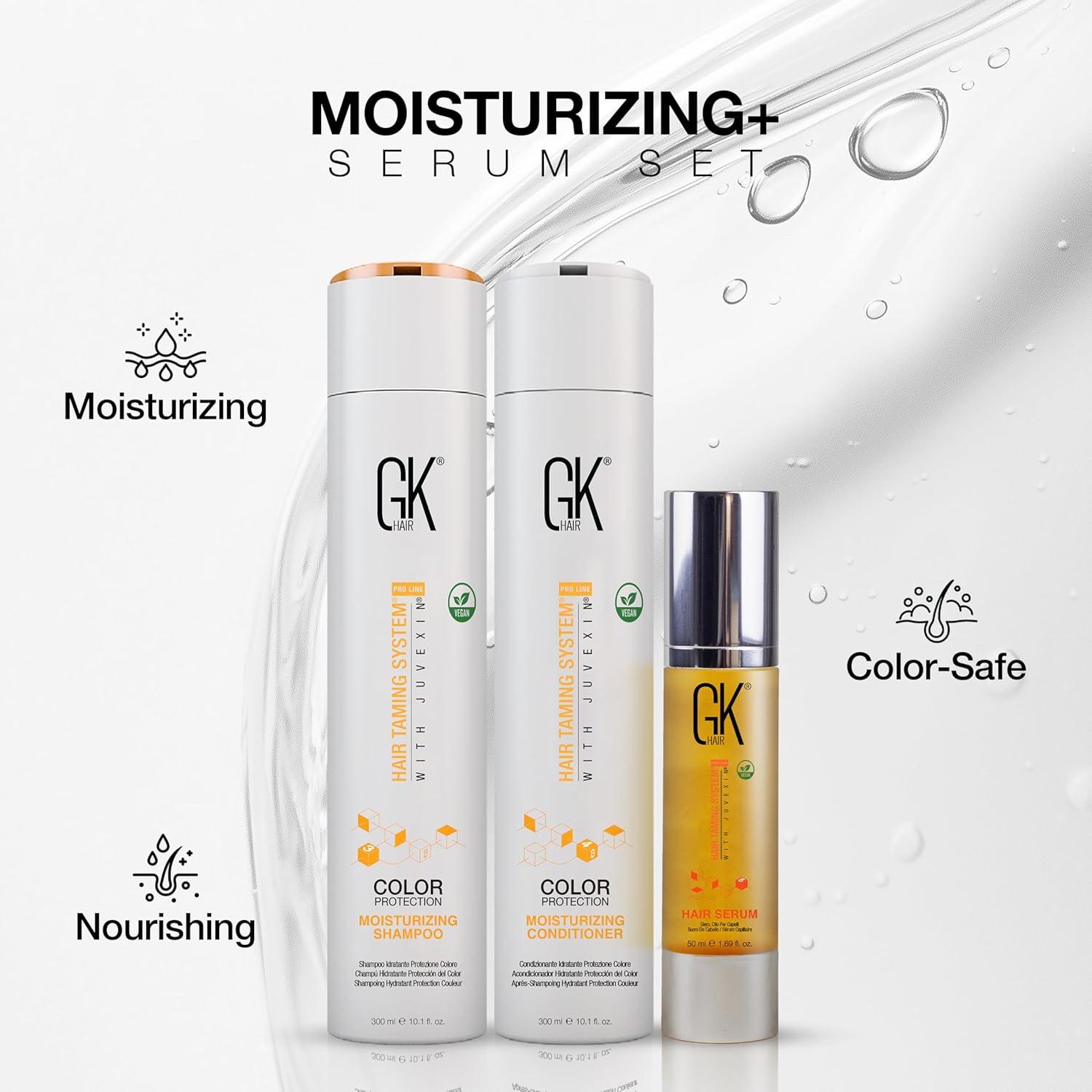 image:imageGK HAIR Global Keratin Moisturizing Shampoo and Conditioner Sets Moist 100ml Cashmere 50mlMoisturizing Duo 300ml with Serum 50ml