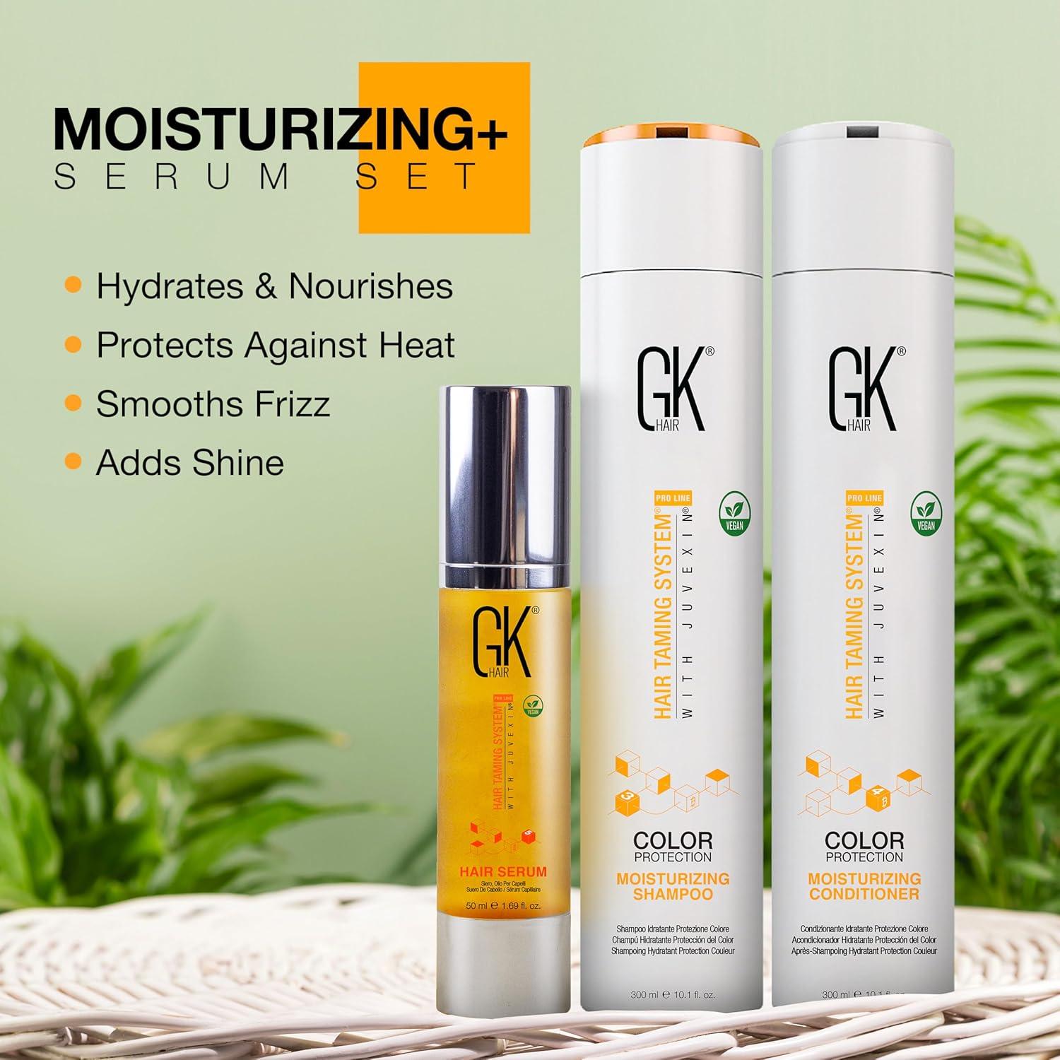 image:imageGK HAIR Global Keratin Moisturizing Shampoo and Conditioner Sets Moist 100ml Cashmere 50mlMoisturizing Duo 300ml with Serum 50ml