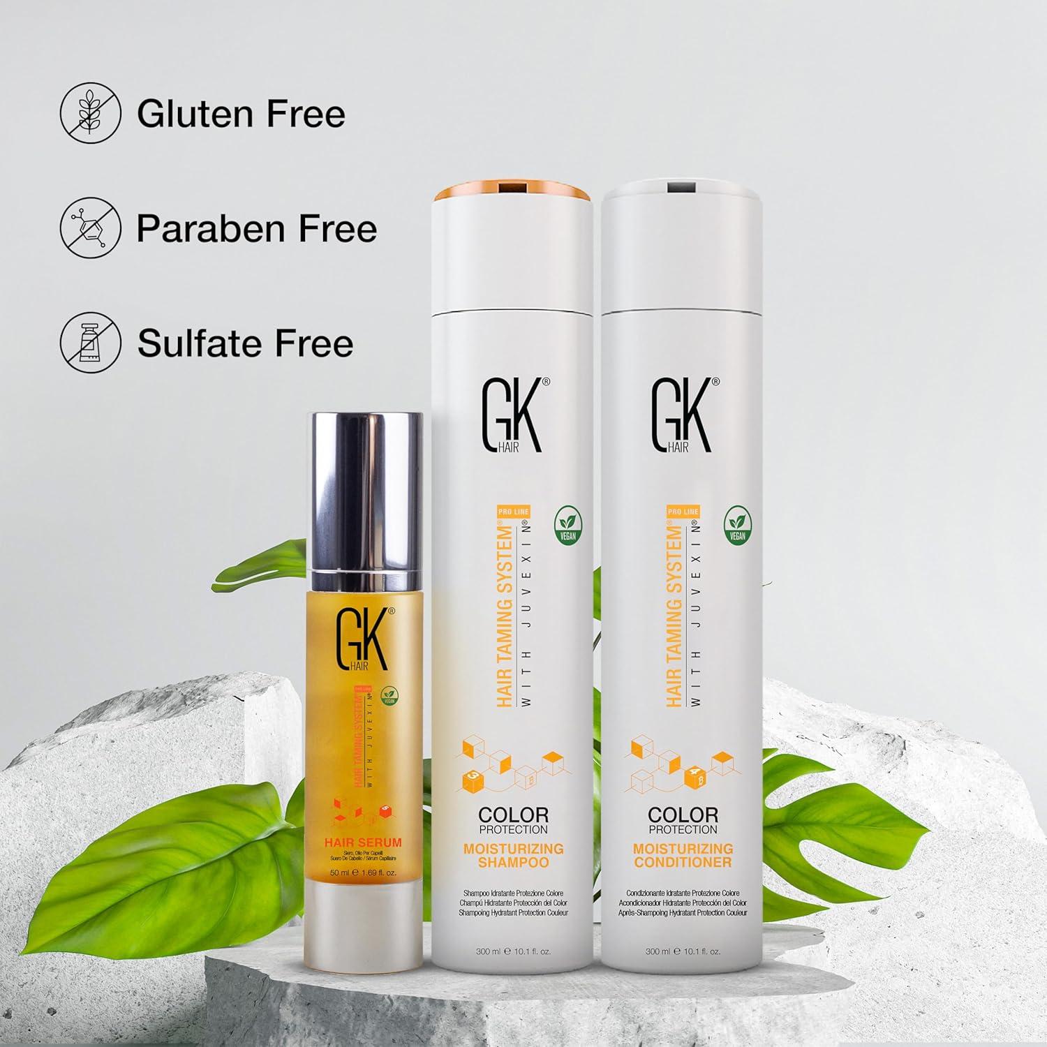 image:imageGK HAIR Global Keratin Moisturizing Shampoo and Conditioner Sets Moist 100ml Cashmere 50mlMoisturizing Duo 300ml with Serum 50ml