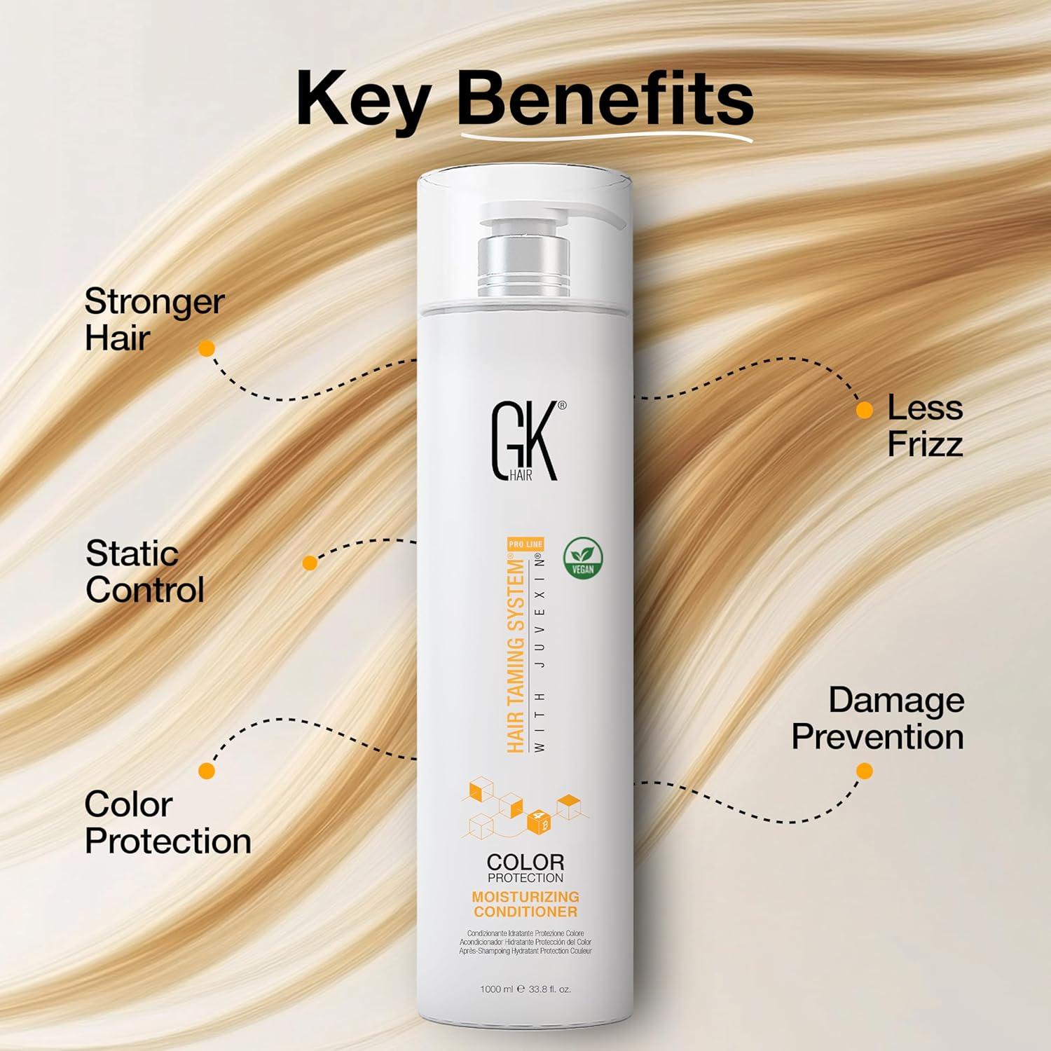 image:imageGK HAIR Moisturizing Conditioner Colored Hair Treated for Dry Damaged Repair Curls Intense Hydration Strengthening Frizz Control Keratin Treatment Paraben Phthalate amp Sulfate Free 338 OZ338 Fl Oz