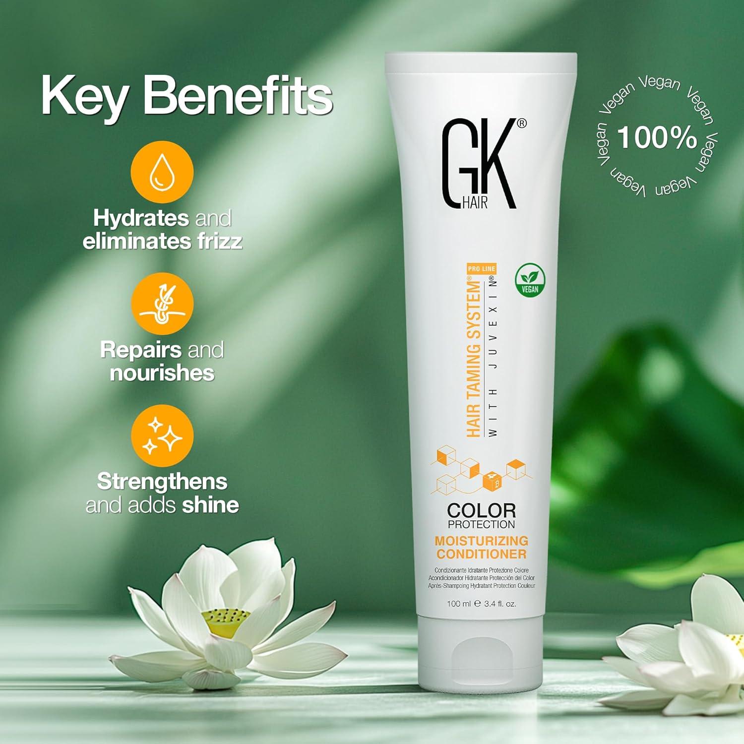 image:imageGK HAIR Moisturizing Conditioner Colored Hair Treated for Dry Damaged Repair Curls Intense Hydration Strengthening Frizz Control Keratin Treatment Paraben Phthalate amp Sulfate Free 338 OZ34 Fl Oz