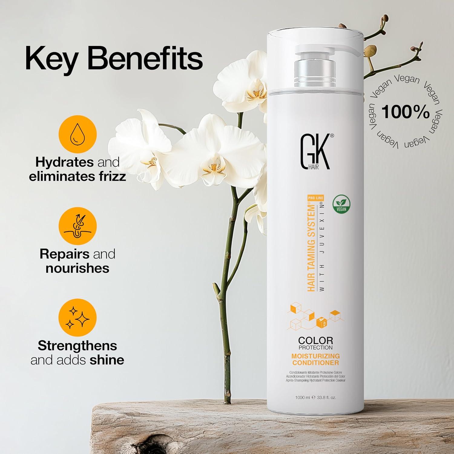 image:imageGK HAIR Moisturizing Conditioner Colored Hair Treated for Dry Damaged Repair Curls Intense Hydration Strengthening Frizz Control Keratin Treatment Paraben Phthalate amp Sulfate Free 338 OZ338 Fl Oz