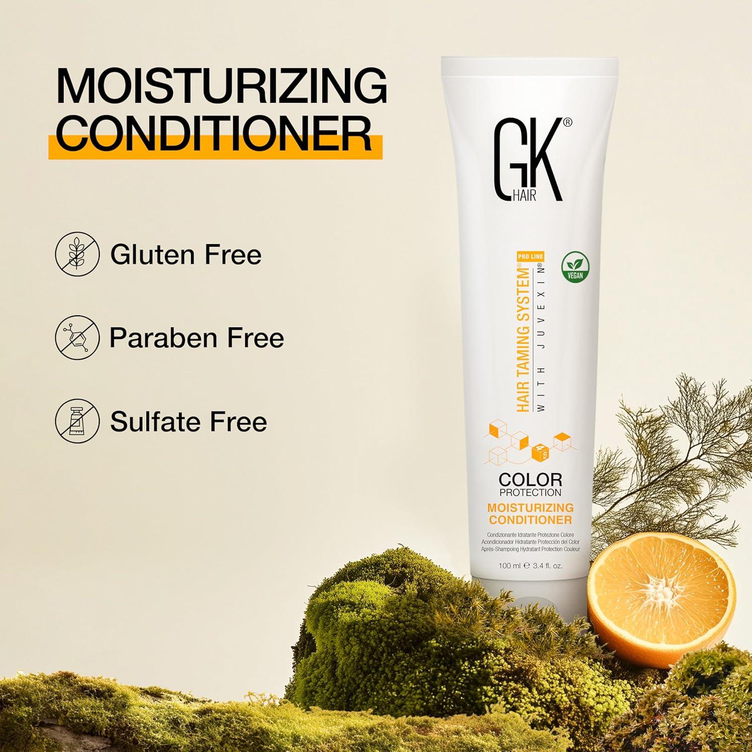 image:imageGK HAIR Moisturizing Conditioner Colored Hair Treated for Dry Damaged Repair Curls Intense Hydration Strengthening Frizz Control Keratin Treatment Paraben Phthalate amp Sulfate Free 338 OZ34 Fl Oz