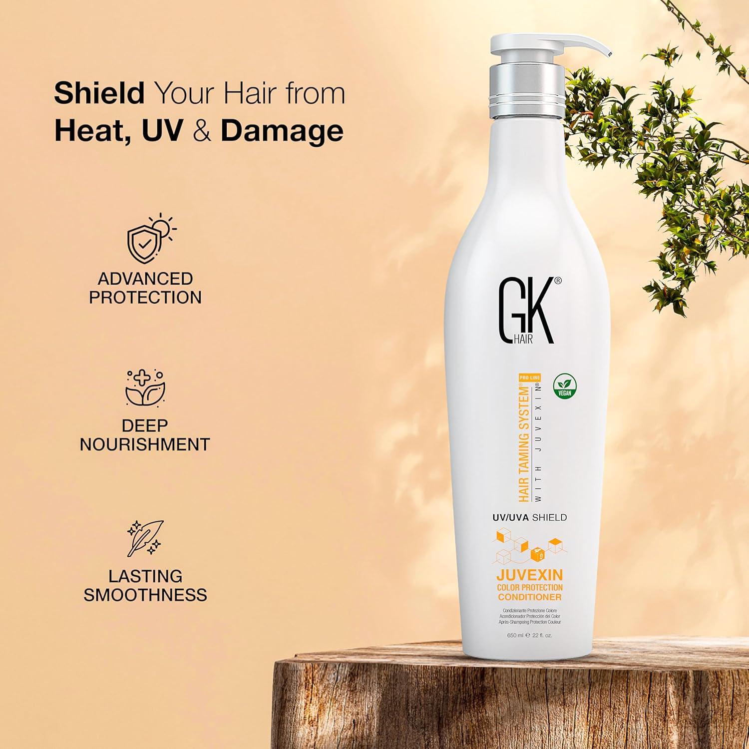 image:imageGK HAIR Shield Conditioner 811 Fl Oz UV Protection Conditioner for Color Treated Hair Moisturizing Conditioner for Dry Damaged Hair Hydrating Repair Conditioner with Aloe Vera amp Natural OilsConditioner 22 Fl Oz