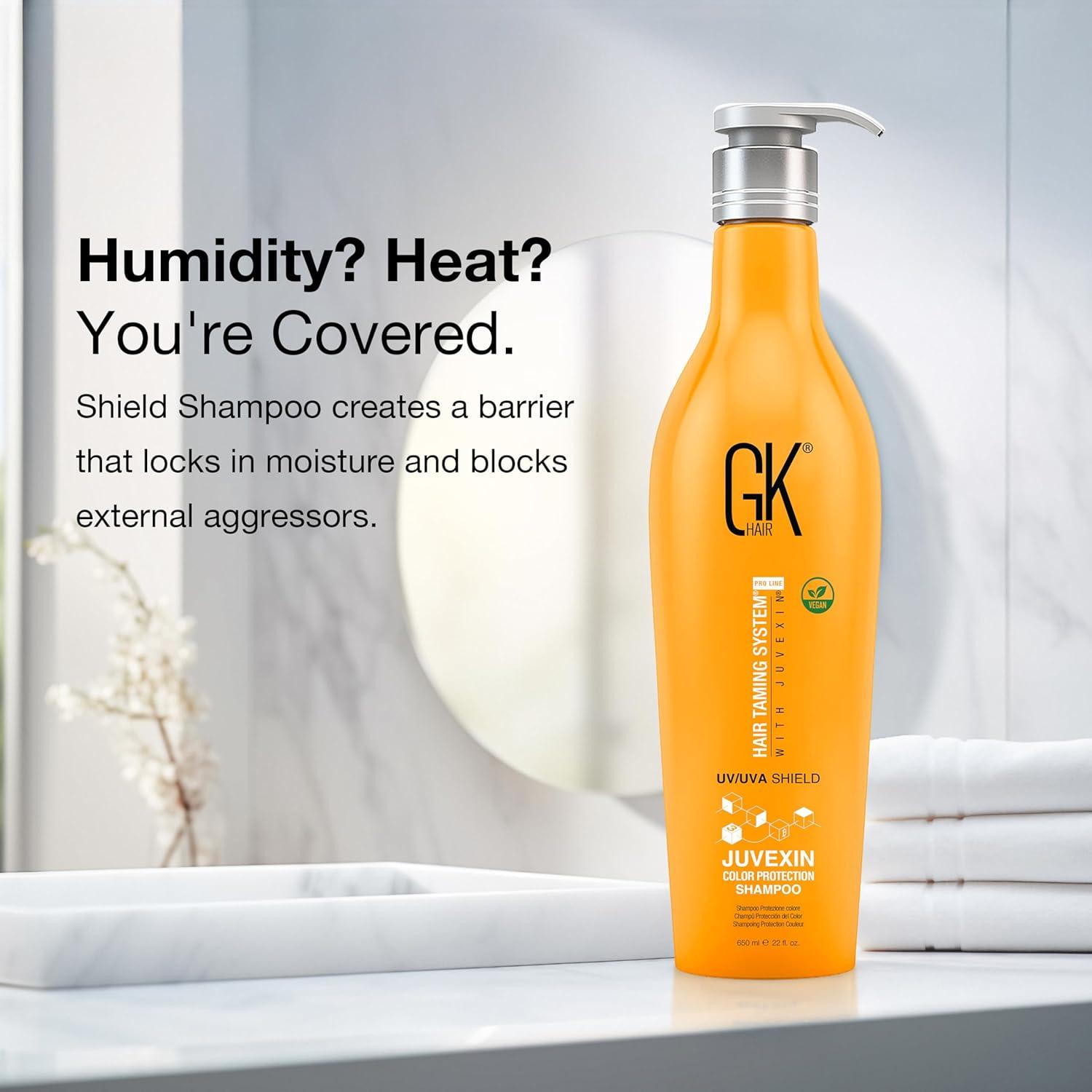 image:imageGK HAIR Shield Conditioner 811 Fl Oz UV Protection Conditioner for Color Treated Hair Moisturizing Conditioner for Dry Damaged Hair Hydrating Repair Conditioner with Aloe Vera amp Natural OilsShampoo 22 Fl Oz