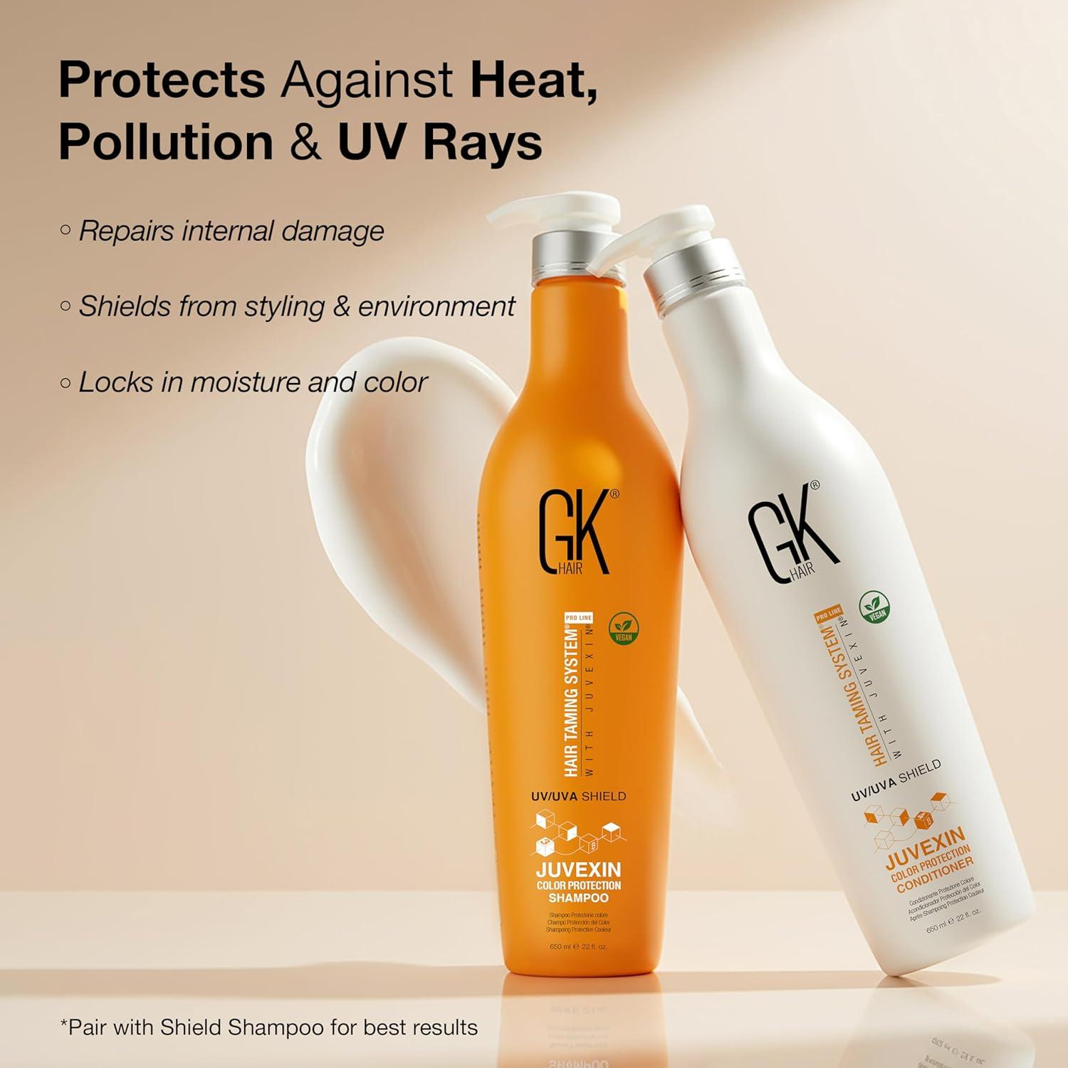 image:imageGK HAIR Shield Conditioner 811 Fl Oz UV Protection Conditioner for Color Treated Hair Moisturizing Conditioner for Dry Damaged Hair Hydrating Repair Conditioner with Aloe Vera amp Natural OilsConditioner 22 Fl Oz