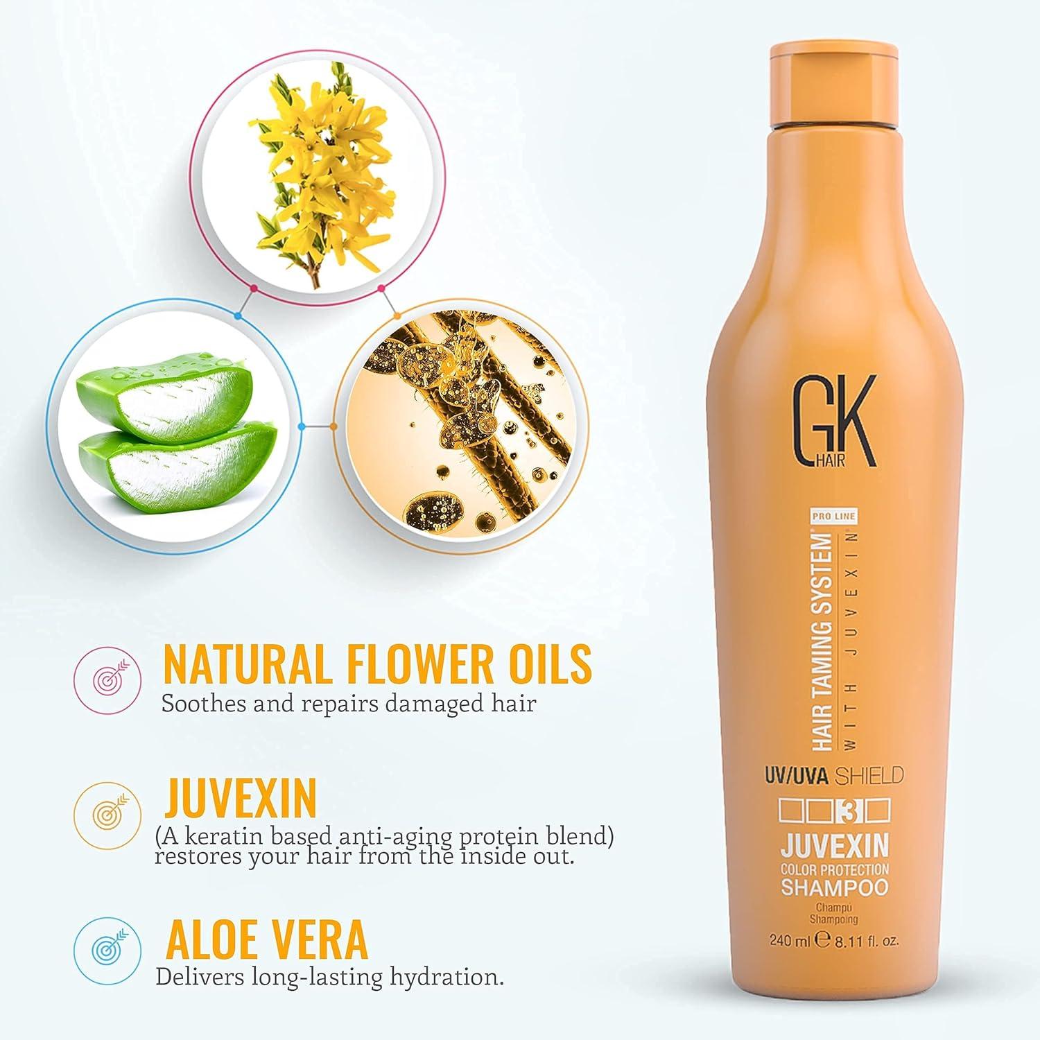 image:imageGK HAIR Shield Conditioner 811 Fl Oz UV Protection Conditioner for Color Treated Hair Moisturizing Conditioner for Dry Damaged Hair Hydrating Repair Conditioner with Aloe Vera amp Natural OilsShampoo 811 Fl Oz