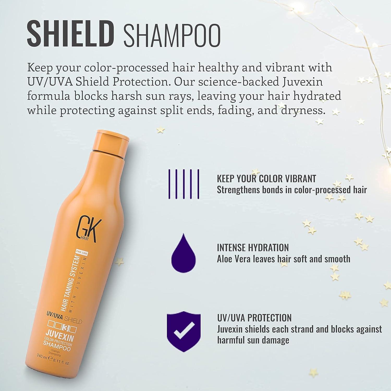 image:imageGK HAIR Shield Conditioner 811 Fl Oz UV Protection Conditioner for Color Treated Hair Moisturizing Conditioner for Dry Damaged Hair Hydrating Repair Conditioner with Aloe Vera amp Natural OilsShampoo 811 Fl Oz