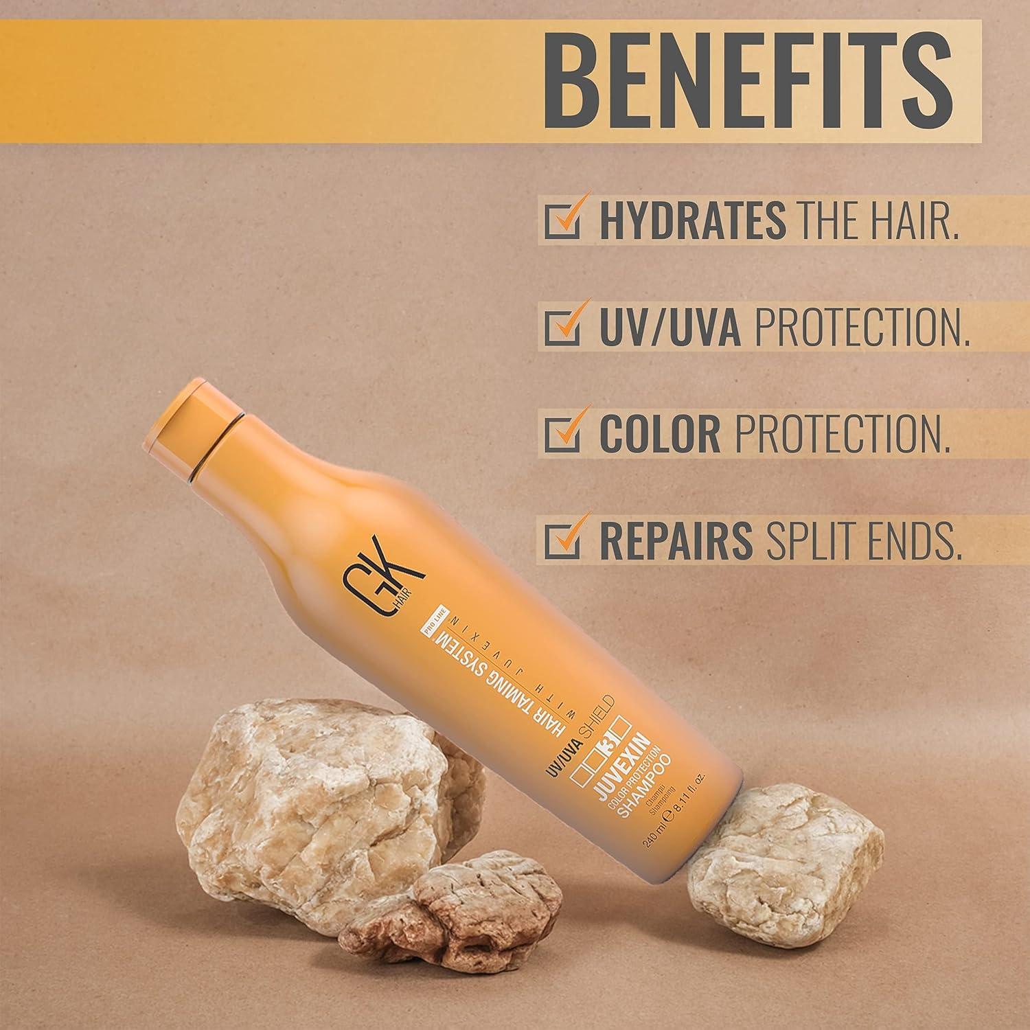 image:imageGK HAIR Shield Conditioner 811 Fl Oz UV Protection Conditioner for Color Treated Hair Moisturizing Conditioner for Dry Damaged Hair Hydrating Repair Conditioner with Aloe Vera amp Natural OilsShampoo 811 Fl Oz