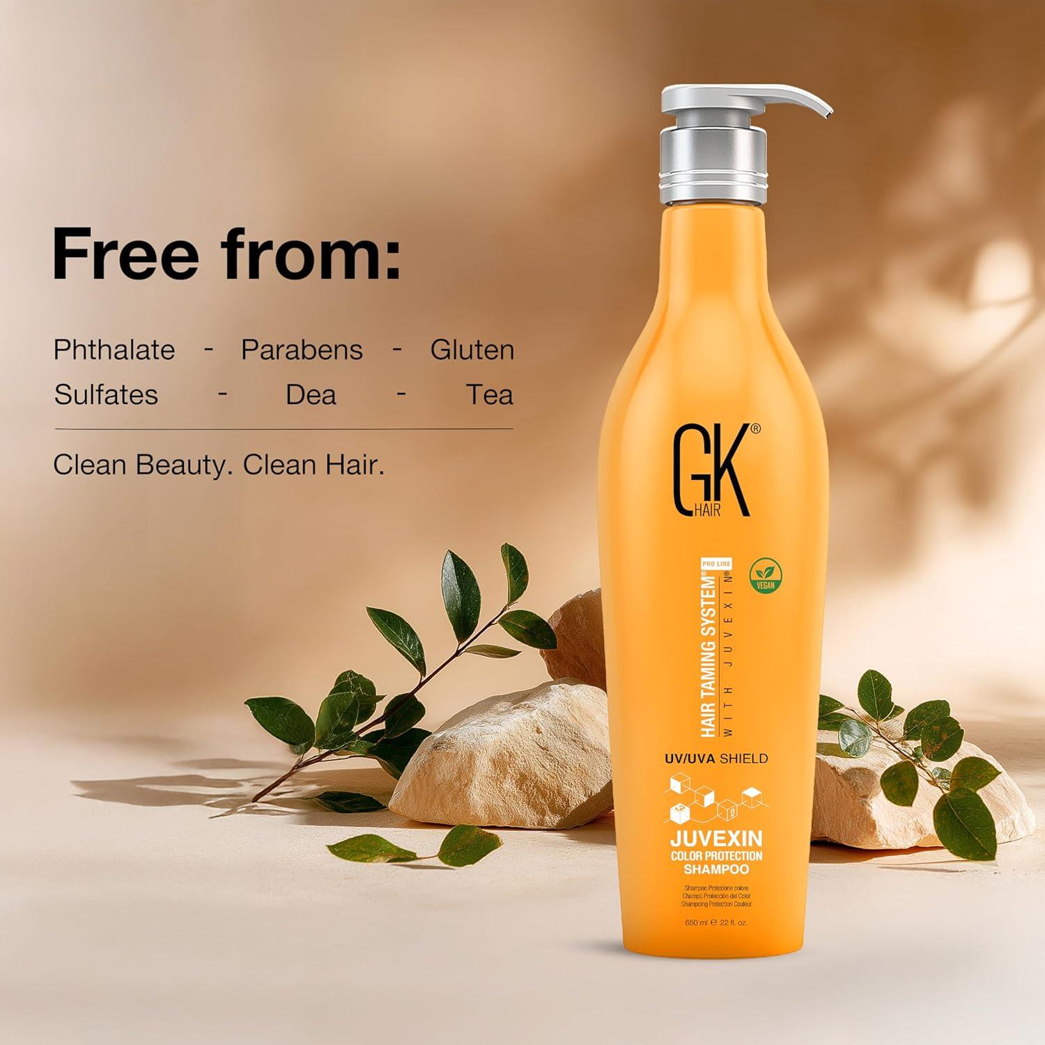 image:imageGK HAIR Shield Conditioner 811 Fl Oz UV Protection Conditioner for Color Treated Hair Moisturizing Conditioner for Dry Damaged Hair Hydrating Repair Conditioner with Aloe Vera amp Natural OilsShampoo 22 Fl Oz