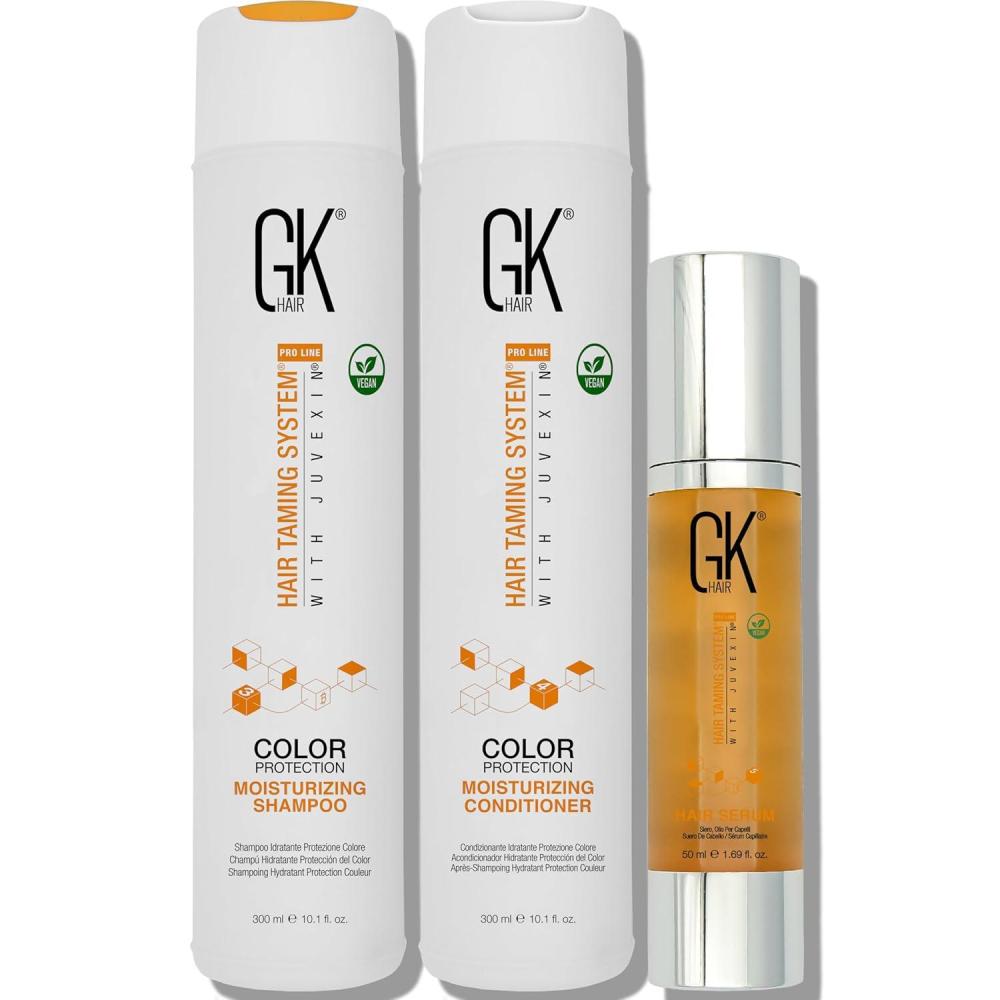 image:imageGK HAIR Global Keratin Moisturizing Shampoo and Conditioner Sets Moist 100ml Cashmere 50mlMoisturizing Duo 300ml with Serum 50ml