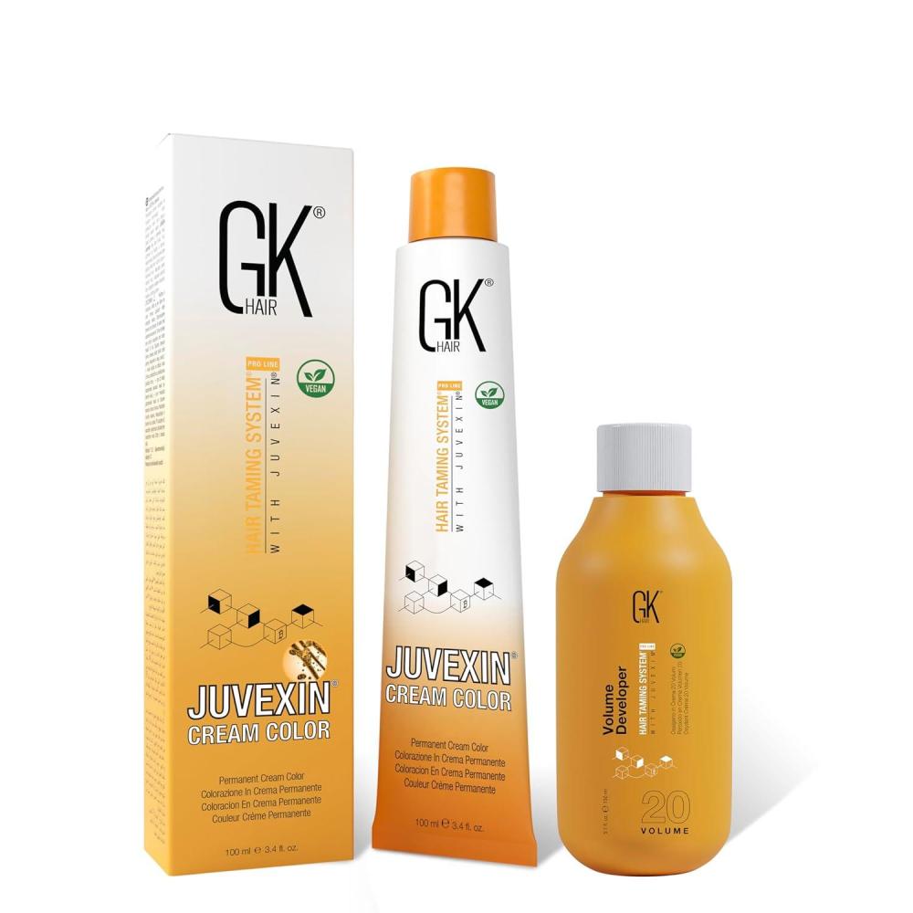 image:imageGK HAIR Global Keratin SuperLighteners 901 Ash Hair Color Cream Tube 34 Fl Oz100ml 20 Volume Developer 5 Fl Oz150ml Professional Permanent Long Lasting Toner DyeSuperLighteners 907 Sand