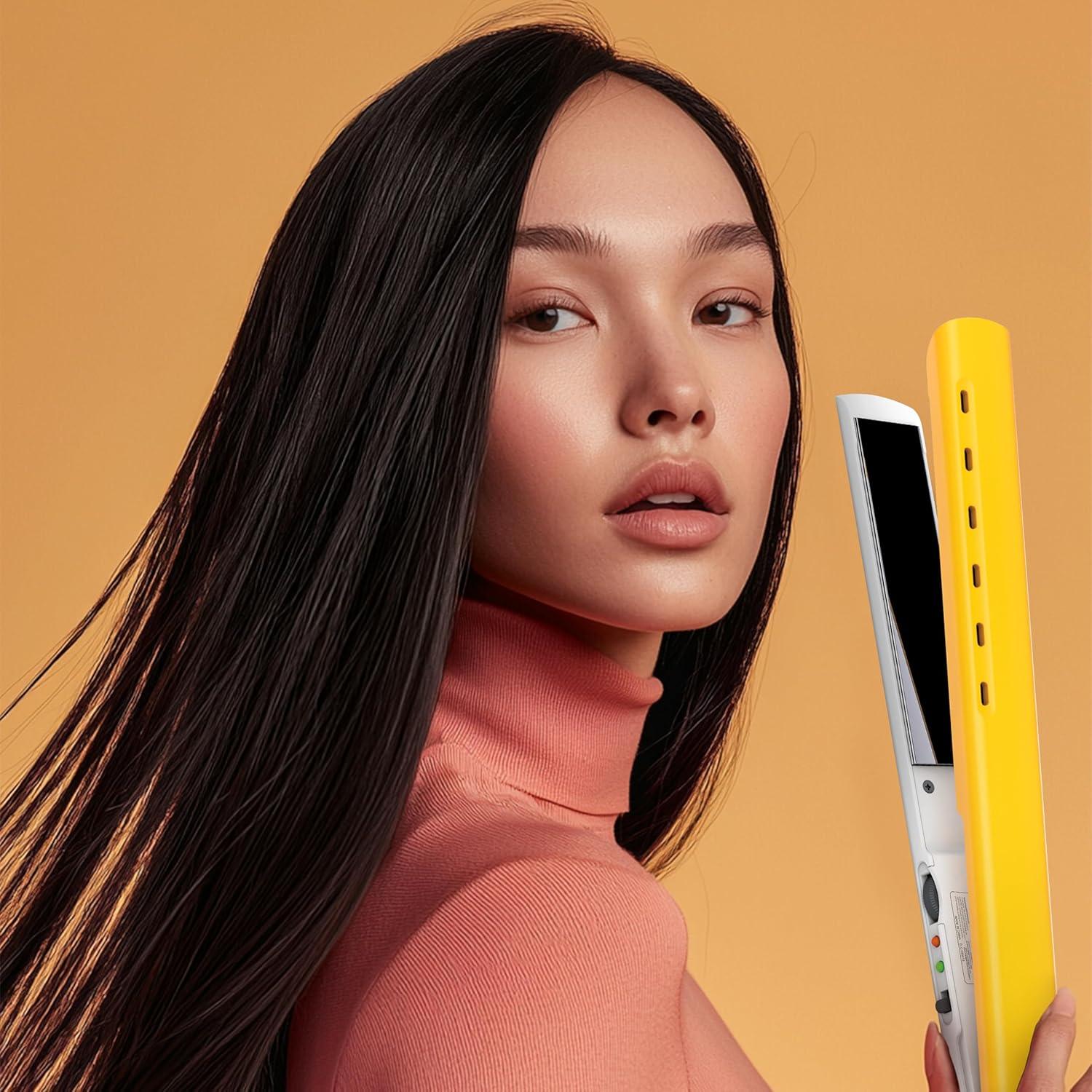 image:imageGK HAIR Global Keratin One Control Titanium Styling Flat Iron 15 inches Wide Plates Auto Shutoff Professional Straightener All Hair Types 150C232CD700