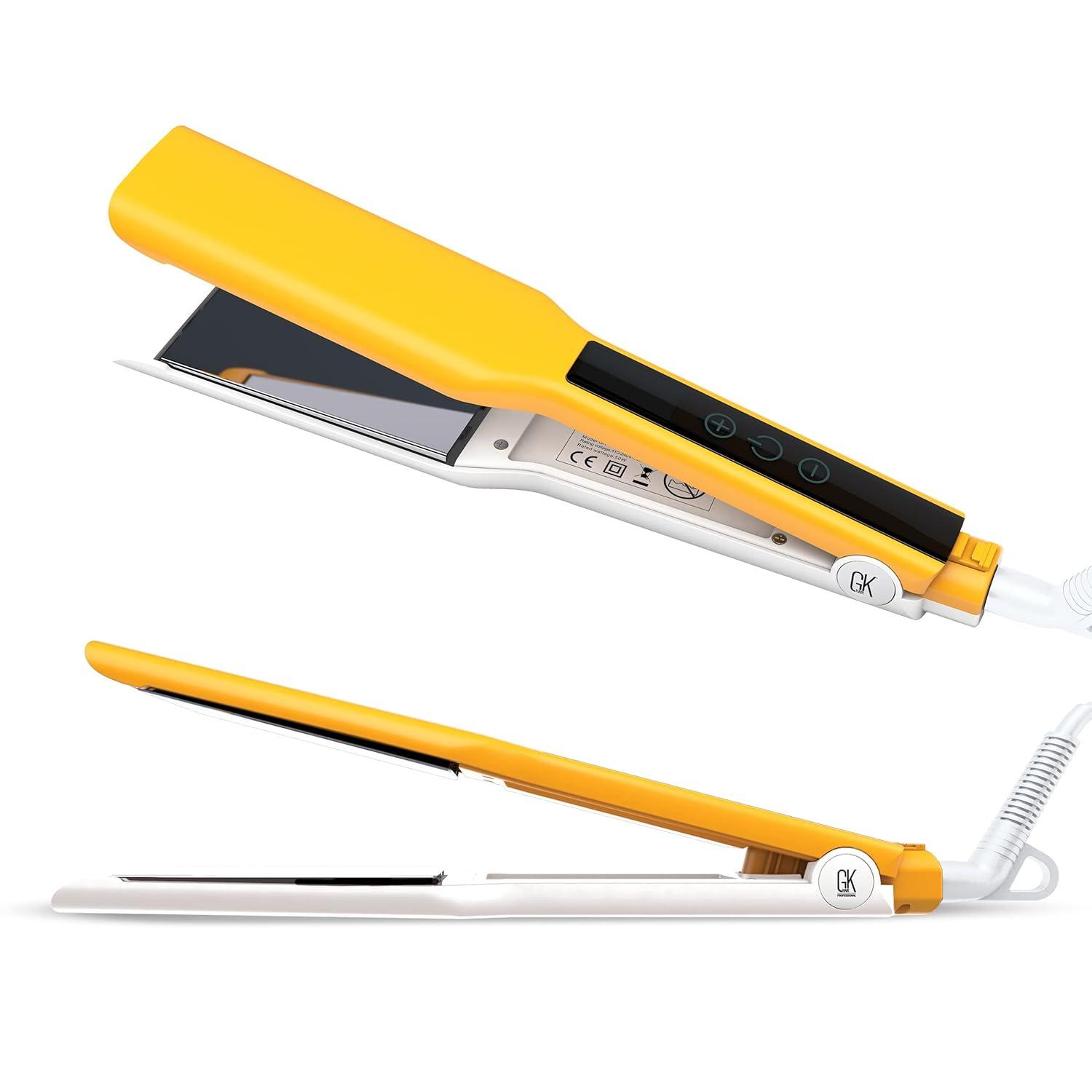 image:imageGK HAIR Global Keratin One Control Titanium Styling Flat Iron 15 inches Wide Plates Auto Shutoff Professional Straightener All Hair Types 150C232CEasy Control