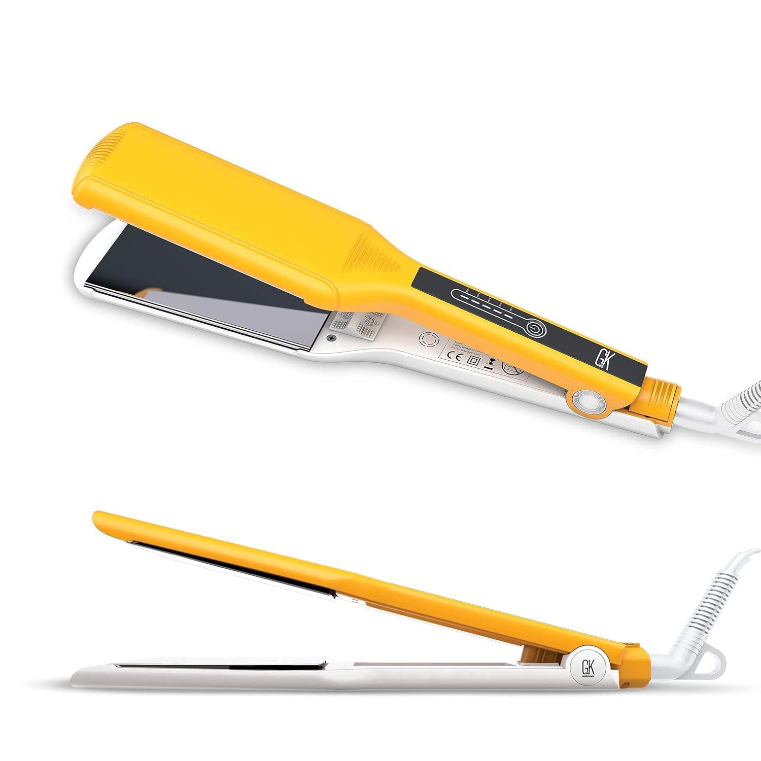 image:imageGK HAIR Global Keratin One Control Titanium Styling Flat Iron 15 inches Wide Plates Auto Shutoff Professional Straightener All Hair Types 150C232COne Control