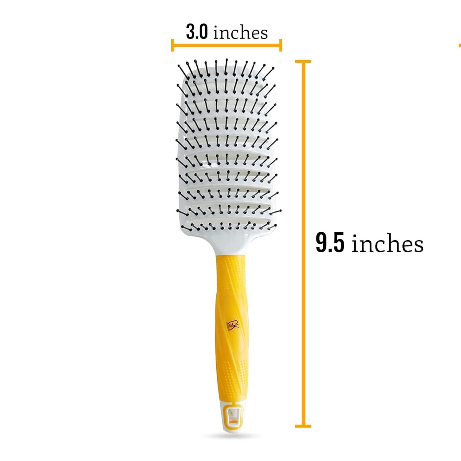 image:imageGK HAIR Global Keratin Professional Curved Vented Brush 3 Inch for Blow Drying Styling Detangling Vent Brush with Pin Bristles amp Non Slip Grip for Long Curly Tangled Straight amp Thick Hair UnisexVent Brush 3 Inch