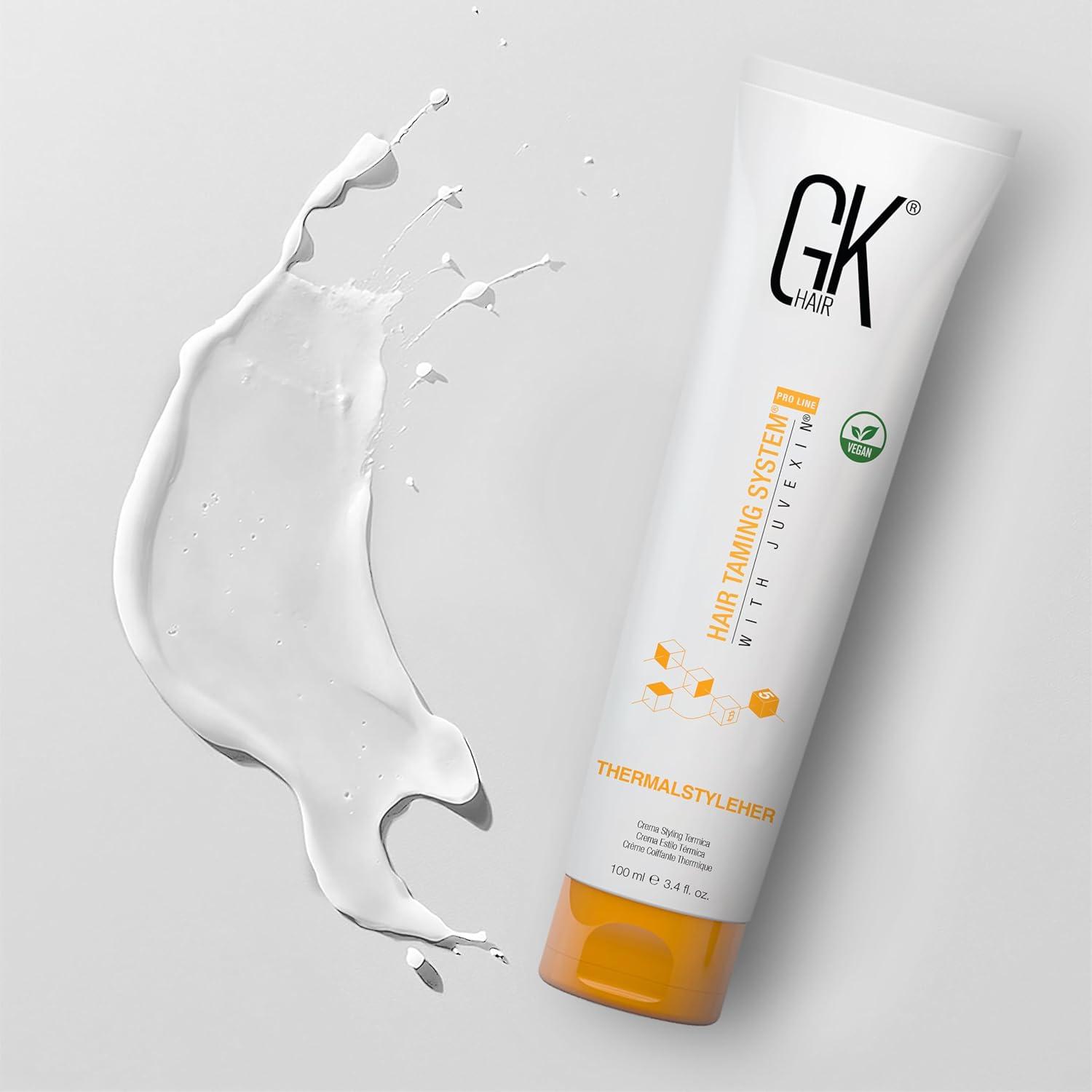 image:imageGK HAIR Global Keratin Leave in Cashmere Hair Smoothing and Styling Cream 169 Fl Oz50ml Argan Oil for AntiFrizz Sleek Shine and Hydrates Dry Damaged and Unmanageable Hair RepairThermal cream