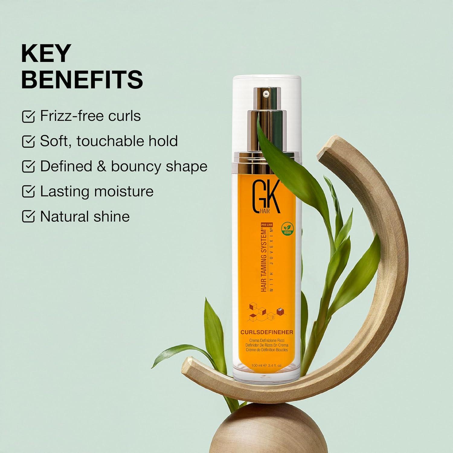 image:imageGK HAIR Global Keratin VolumizeHer 34 Fl Oz100ml Hair Spray AntiFrizz Hair Straightener Heat Protectant Spray For Volume Texture amp Hold ParabenFreeCurlsDefineHer 34FlOz