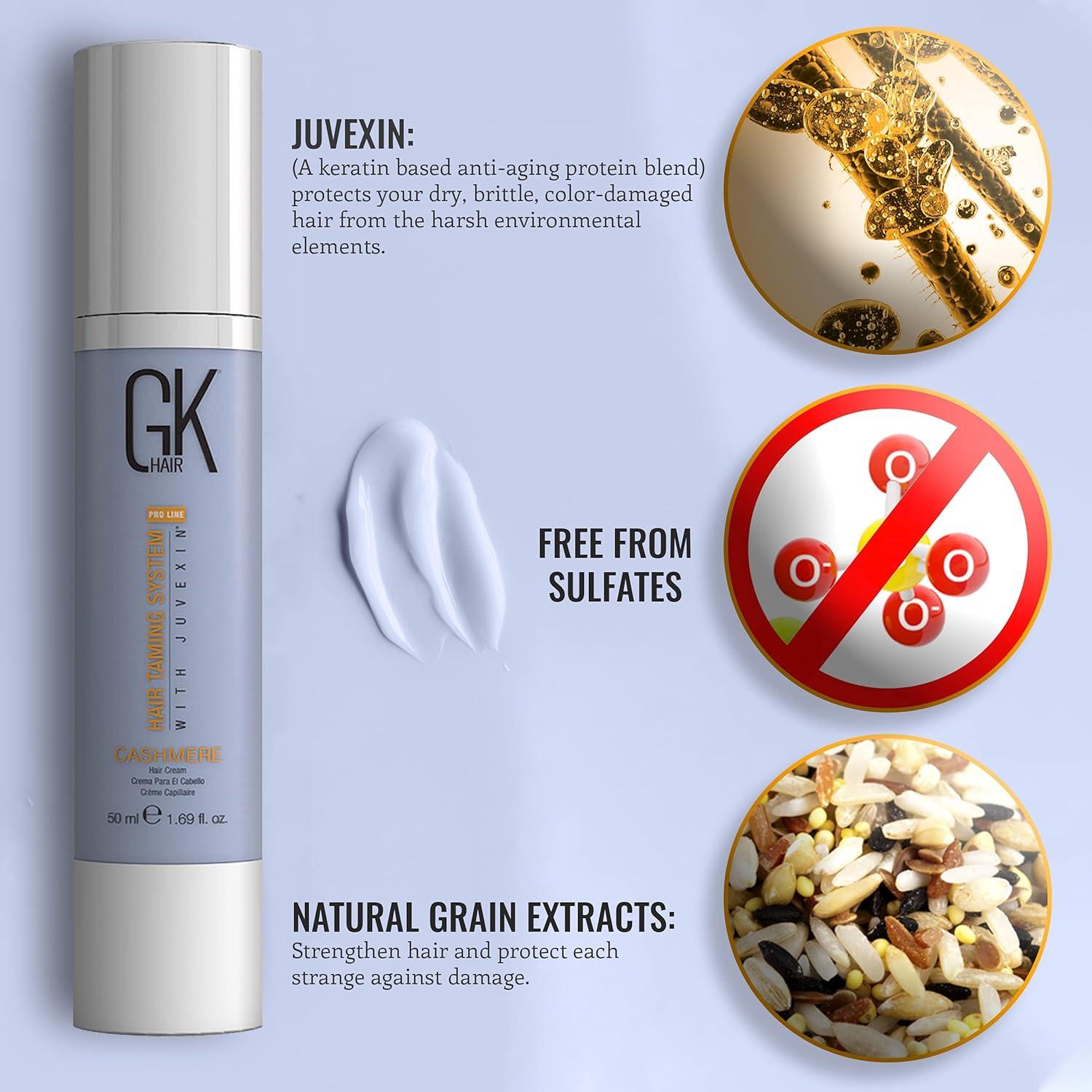 image:imageGlobal Keratin GKhair Cashmere Hair Smoothing Cream 50ml 169 fl oz Leave in Conditioner Cream 130ml For Detangling Smoothing Strengthening
