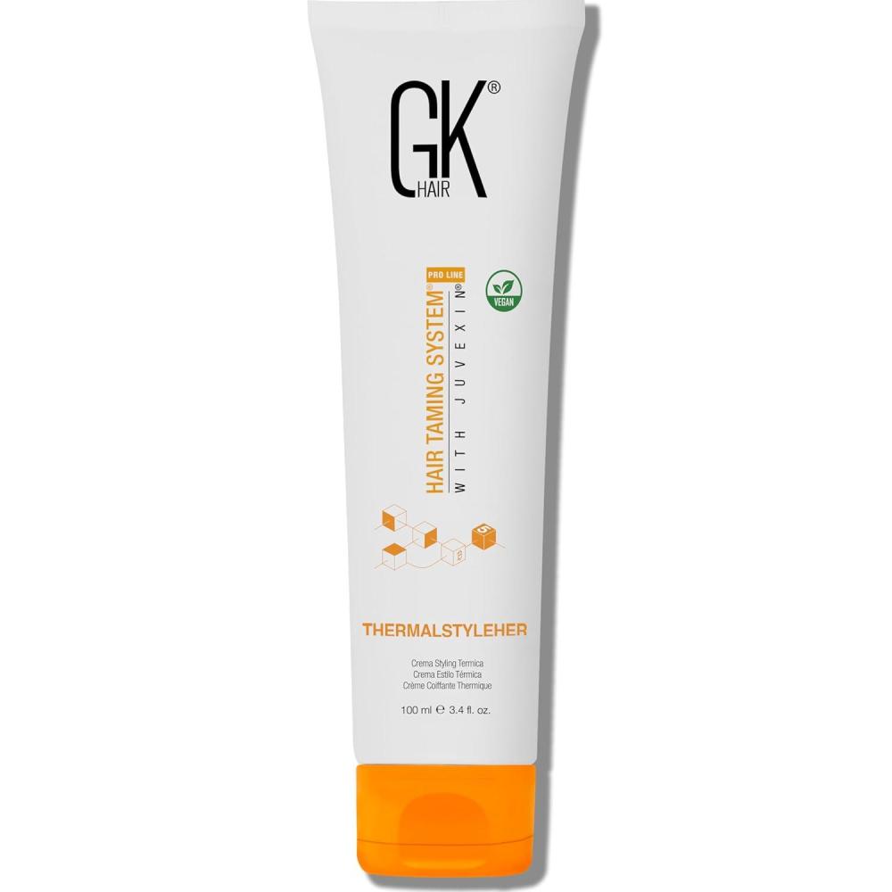 image:imageGK HAIR Global Keratin Leave in Cashmere Hair Smoothing and Styling Cream 169 Fl Oz50ml Argan Oil for AntiFrizz Sleek Shine and Hydrates Dry Damaged and Unmanageable Hair RepairThermal cream
