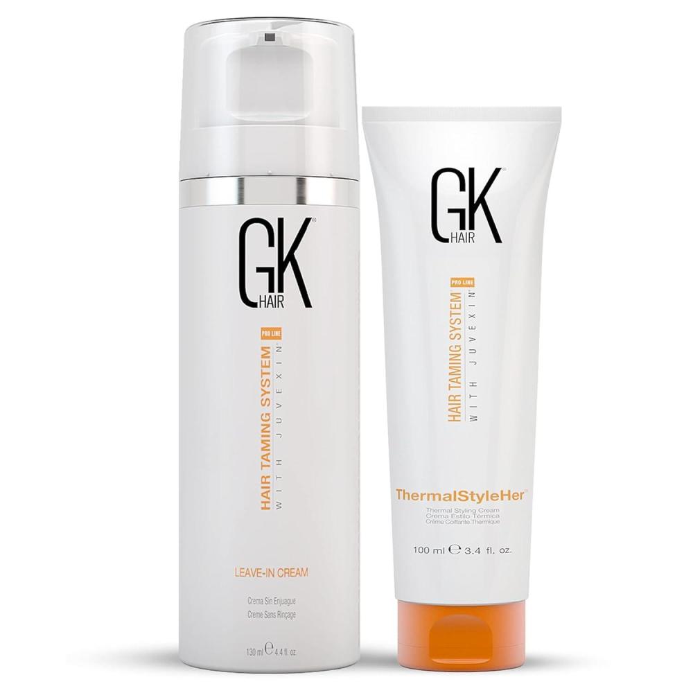 image:imageGK HAIR Global Keratin Leave in Conditioner Cream 130ml For Detangling Smoothing Strengthening Moisturizing amp Frizz ControlThermalStyleHer 100ml34oz
