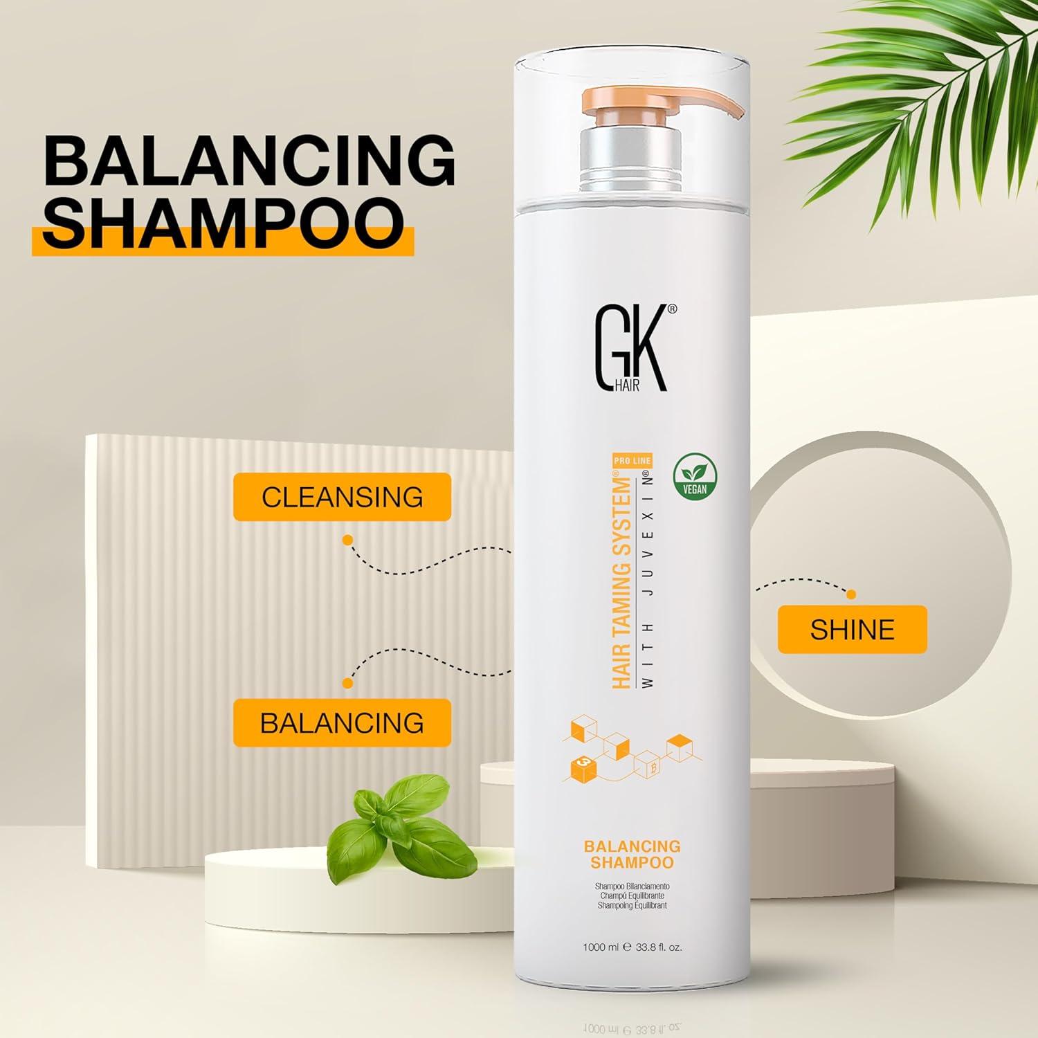 image:imageGK HAIR Balancing Shampoo Repairs Dry Damage For Oily Flaky Itchy Scalp Thinning Removes Impurities Deep Cleansing Natural Moisture Keratin Treatment Sulfate Parabem Free All Hair Types 338 OunceBalancing Shampoo 338 Fl Oz
