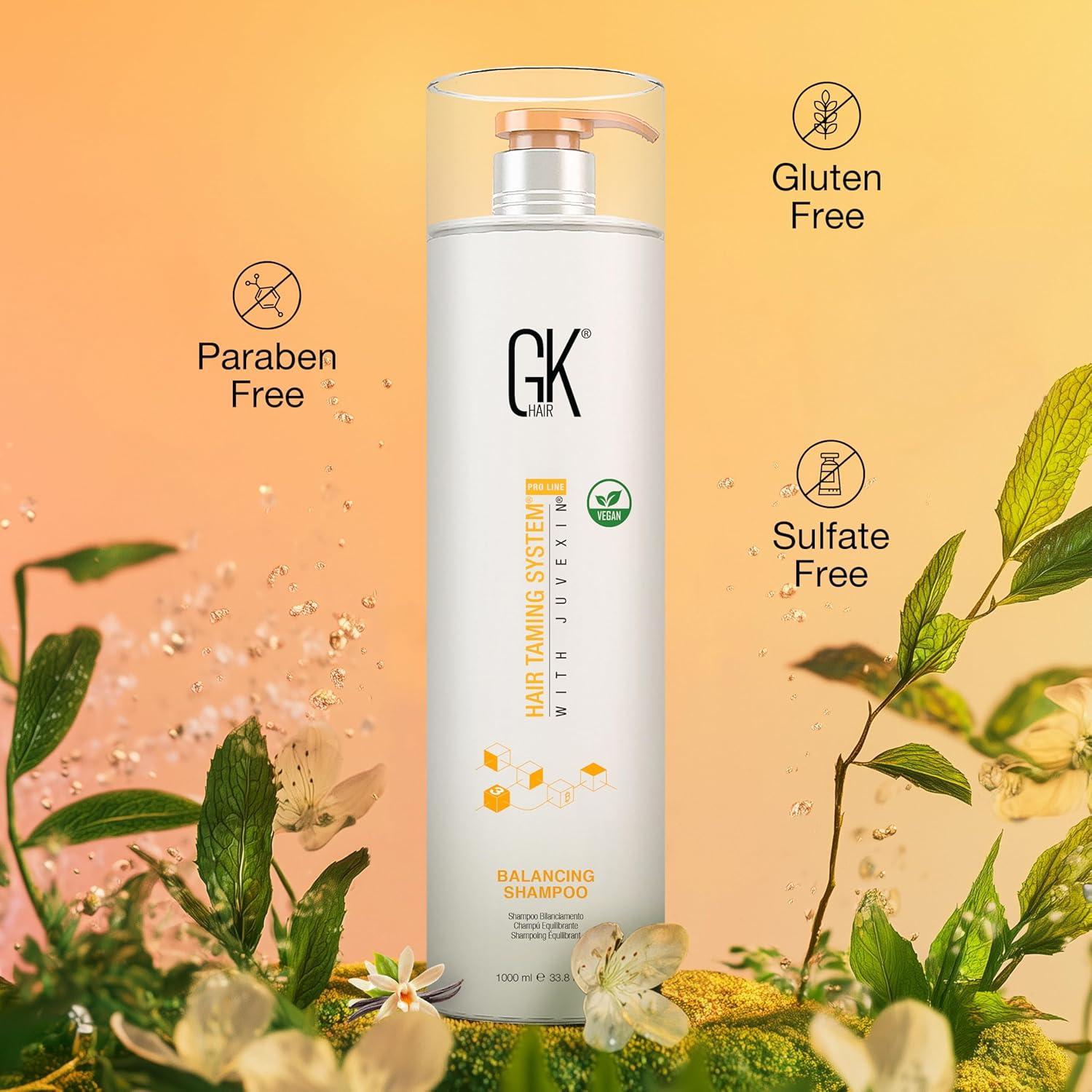 image:imageGK HAIR Balancing Shampoo Repairs Dry Damage For Oily Flaky Itchy Scalp Thinning Removes Impurities Deep Cleansing Natural Moisture Keratin Treatment Sulfate Parabem Free All Hair Types 338 OunceBalancing Shampoo 338 Fl Oz
