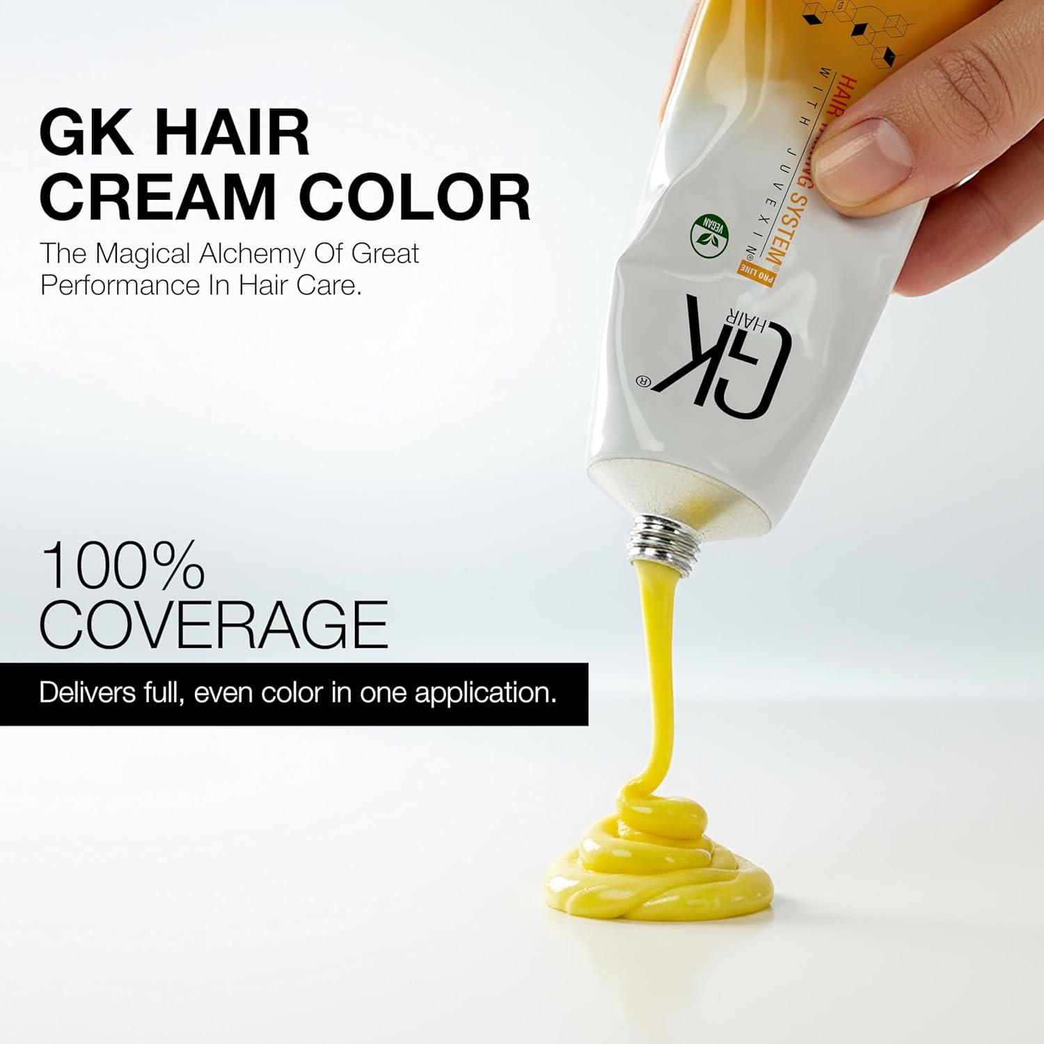 image:imageGK HAIR Color Cream 64 Dark Copper Blonde100 Grey Coverage Semi DemiPermanent Results810 VolSemi203040 VolPermanent Professional Salon Quality Hair Dye For Women amp Men 34 OzCopper Blonde 74