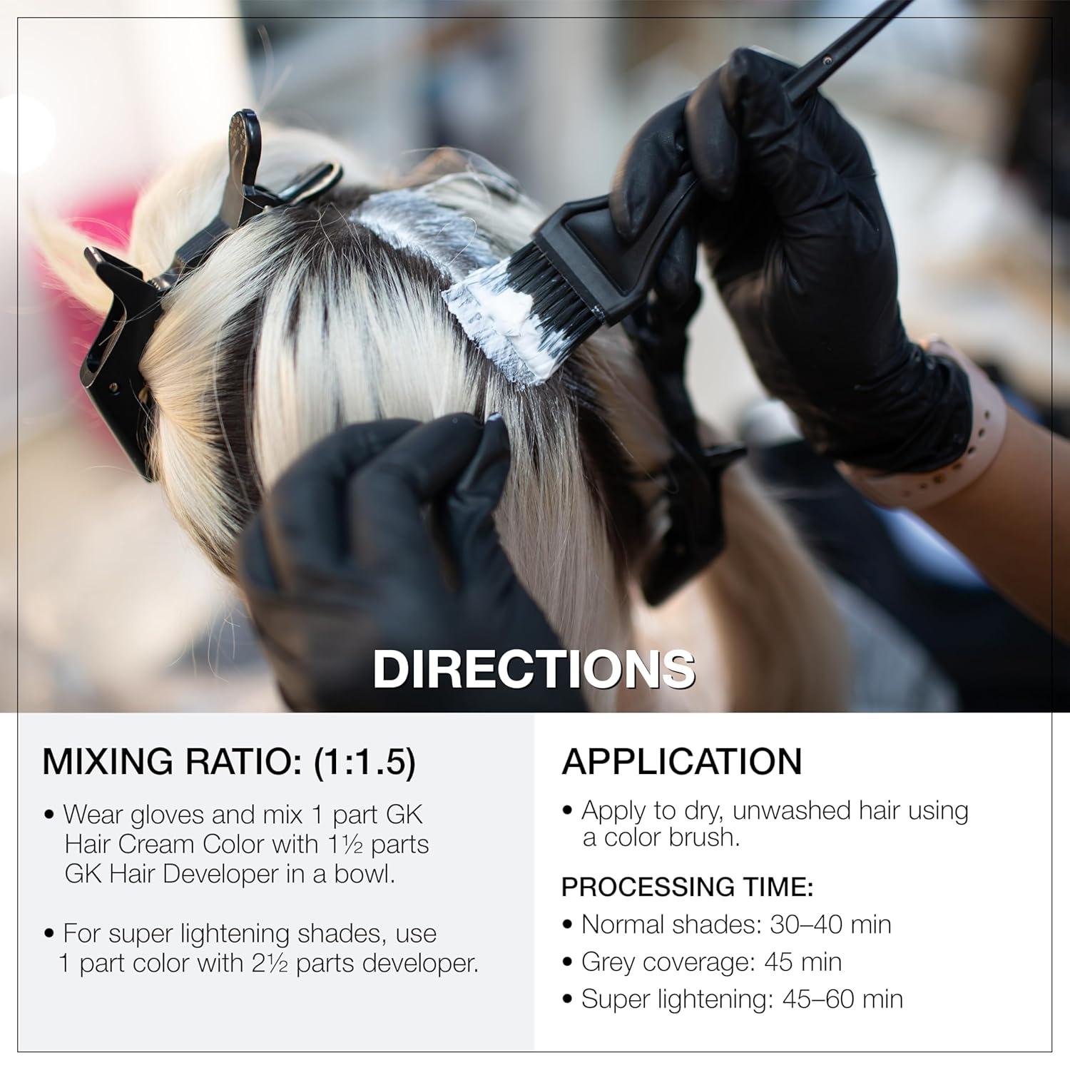image:imageGK HAIR Color Cream 90 Natural Very Light Blonde 100 Grey Coverage Semi Demi or Permanent Results 810 Vol Semi 203040 Vol Permanent Salon Quality Hair Dye For Women amp Men 34 OzNaturals 3 Dark Brown