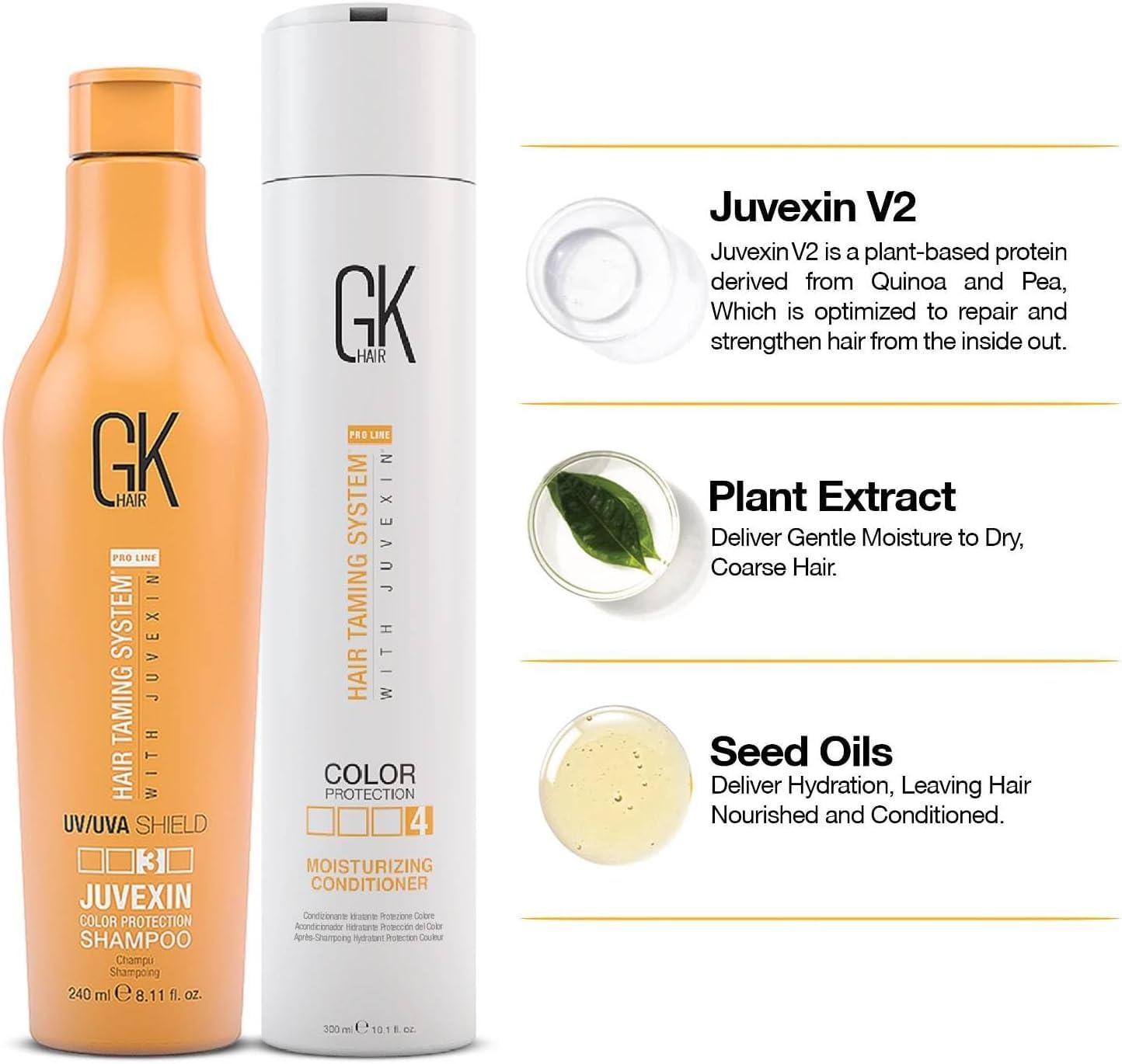 image:imageGK HAIR Color Shield Shampoo and Moisturizing Conditioner Kit with no Paraben and Sulfate for Environmentally Stressed Heat Damaged and Color Treated Hairs