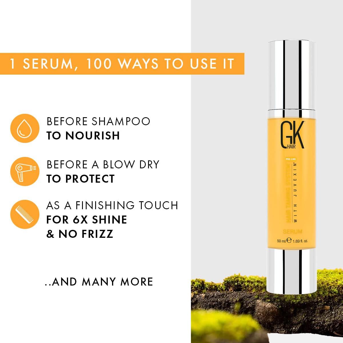 image:imageGK HAIR Global Keratin Argan Oil Serum 50ml For Women Hair Straightening And Smoothening Provides Instant Shine Softness Strength And Nourishment