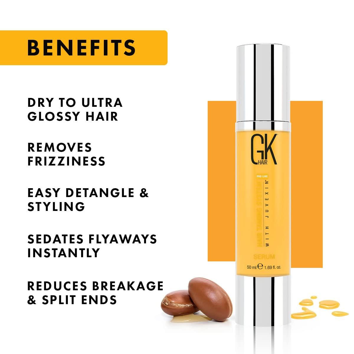 image:imageGK HAIR Global Keratin Argan Oil Serum 50ml For Women Hair Straightening And Smoothening Provides Instant Shine Softness Strength And Nourishment