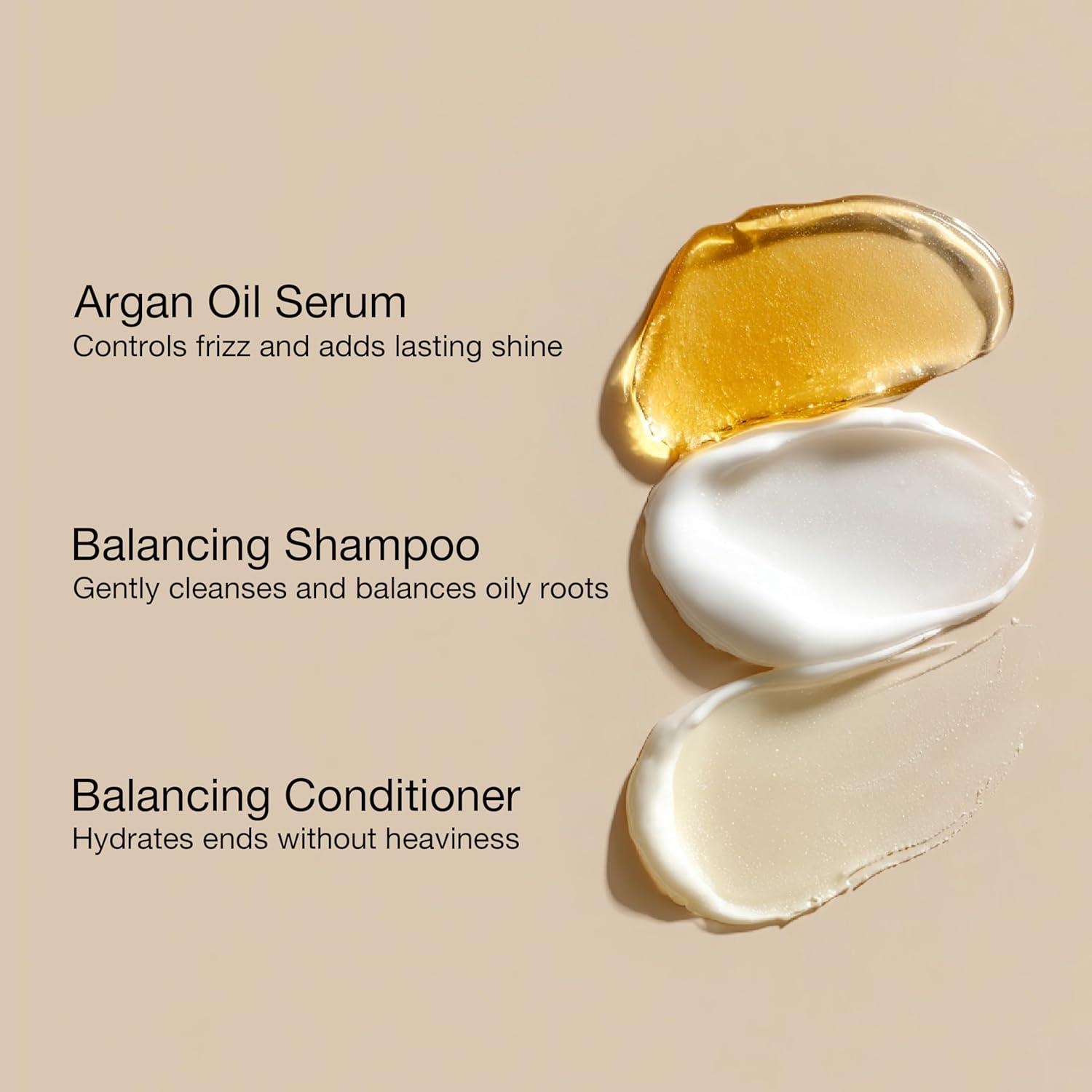 image:imageGK HAIR Global Keratin Balancing Shampoo and Conditioner Sets 101 Fl Oz300ml with Anti Frizz Serum Argan Oil 169 Fl Oz50ml for Dry Damaged Repair All Hair Types Sulfate Paraben Free UnisexBalancing Duo 300ml with Serum 50ml