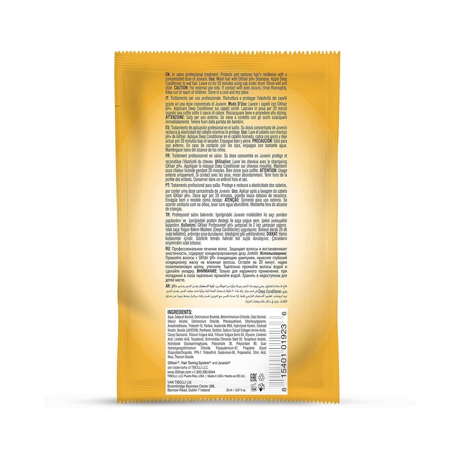 image:imageGK HAIR Global Keratin Deep Conditioner Masque Pack of 2 705 Fl Oz200 g Intense Hydrating Repair Treatment Mask for Dry Damaged Color Treated Frizzy Hair Restoration Formula with JOJOBA Seed Oils067 Fl Oz Pack of 1