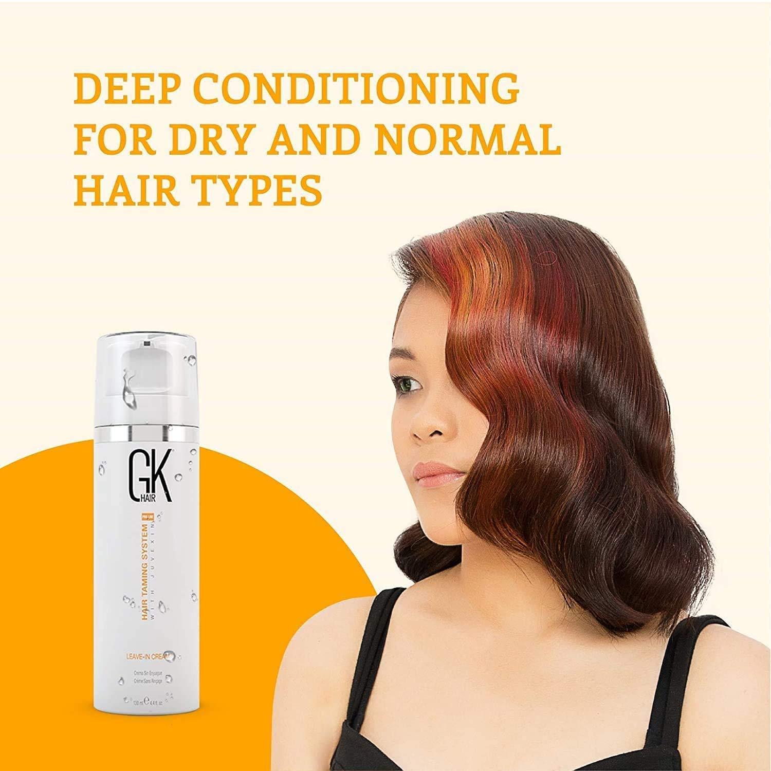 image:imageGK HAIR Global Keratin Leave in Conditioner Cream For Detangling Smoothing Strengthening 130ml Deep Conditioner Masque 200g75oz Dry Damage Hair Conditioning