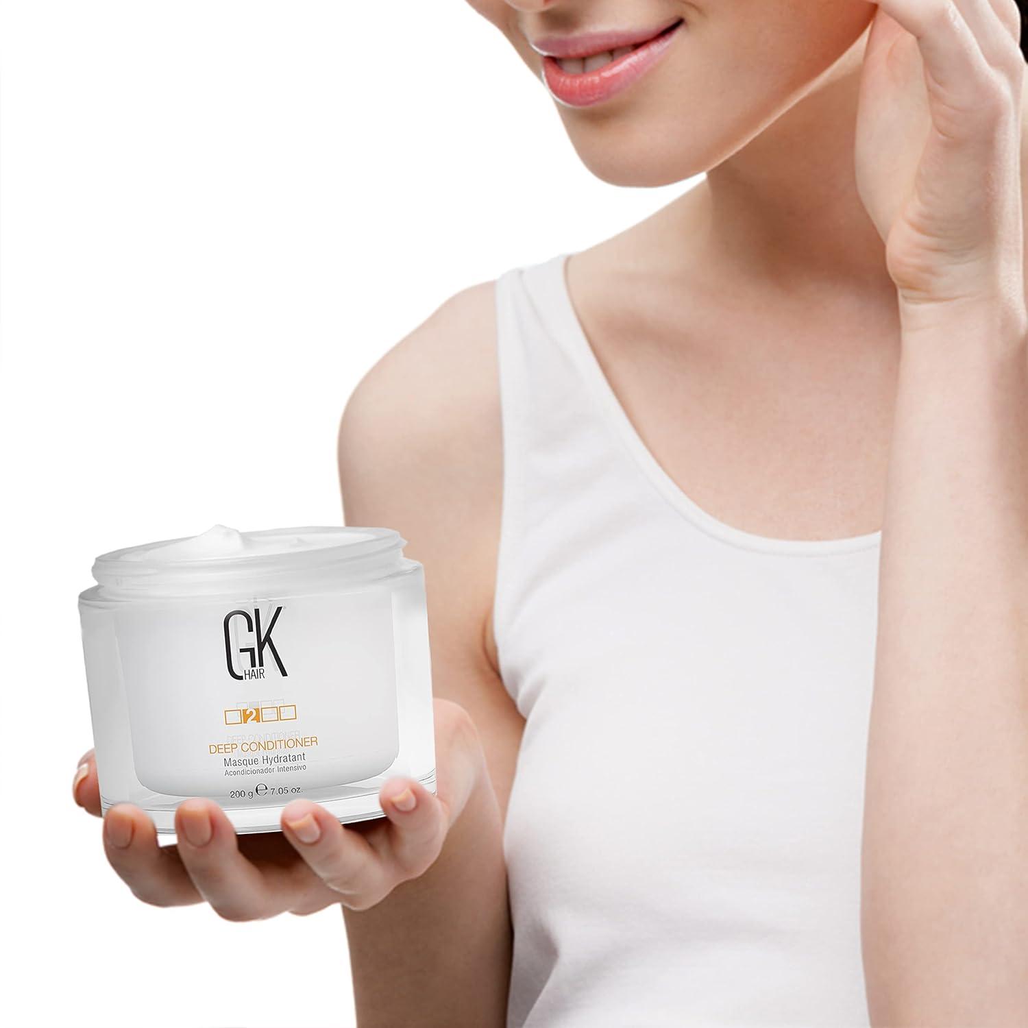 image:imageGK HAIR Global Keratin Leave in Conditioner Cream For Detangling Smoothing Strengthening 130ml Deep Conditioner Masque 200g75oz Dry Damage Hair Conditioning