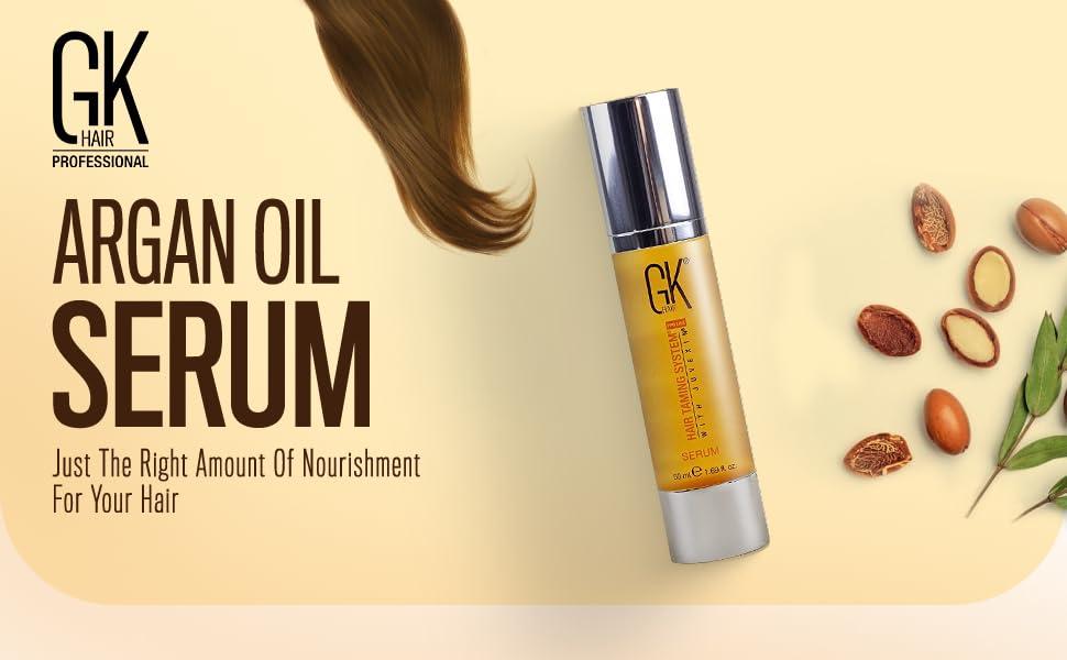 image:imageGK HAIR Global Keratin Moisturizing Conditioner 338 floz1000ml Hair Smoothing Serum 100 Pure Organic Argan Oil 169 Fl Oz