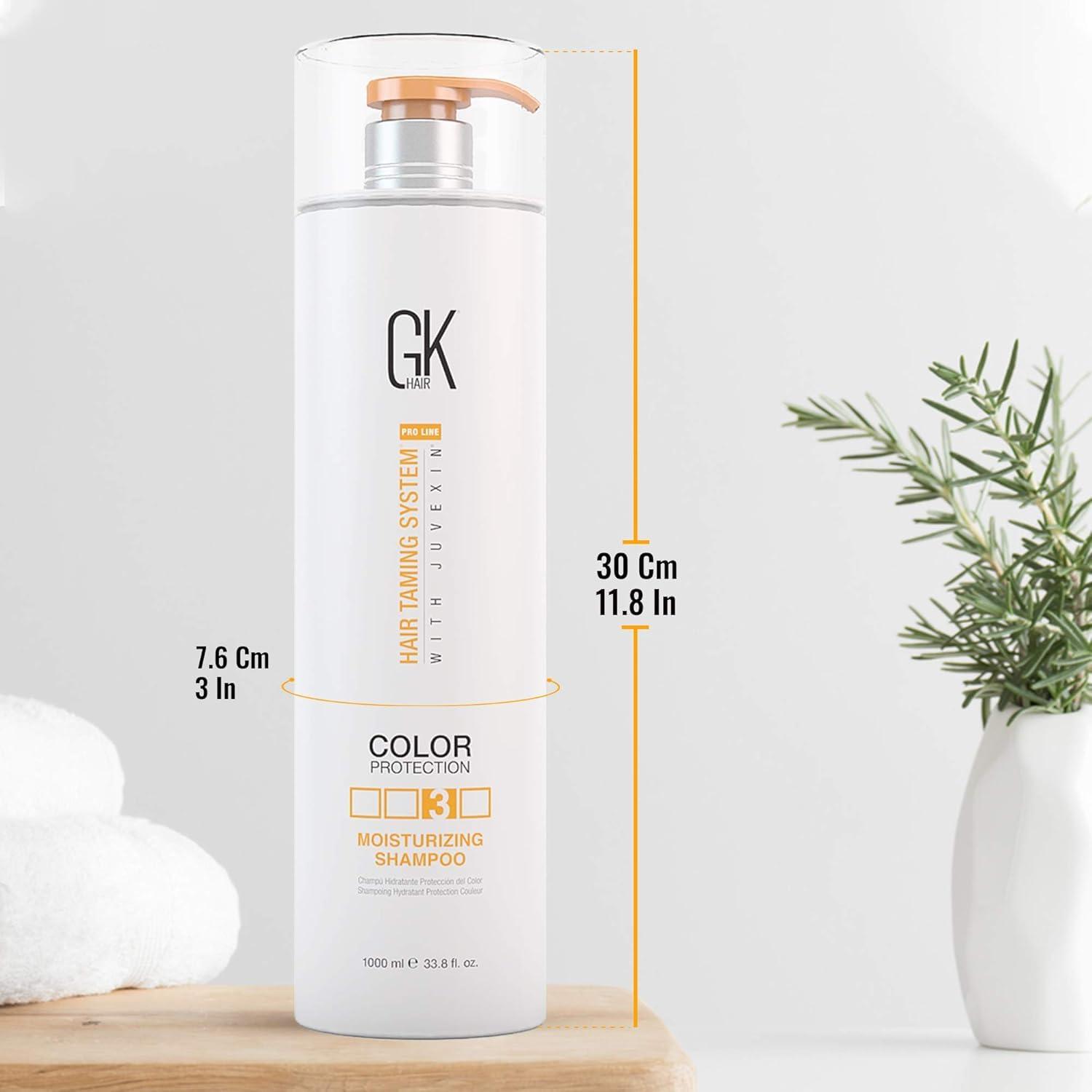 image:imageGK HAIR Global Keratin Moisturizing Conditioner 338 floz1000ml Hair Smoothing Serum 100 Pure Organic Argan Oil 169 Fl Oz