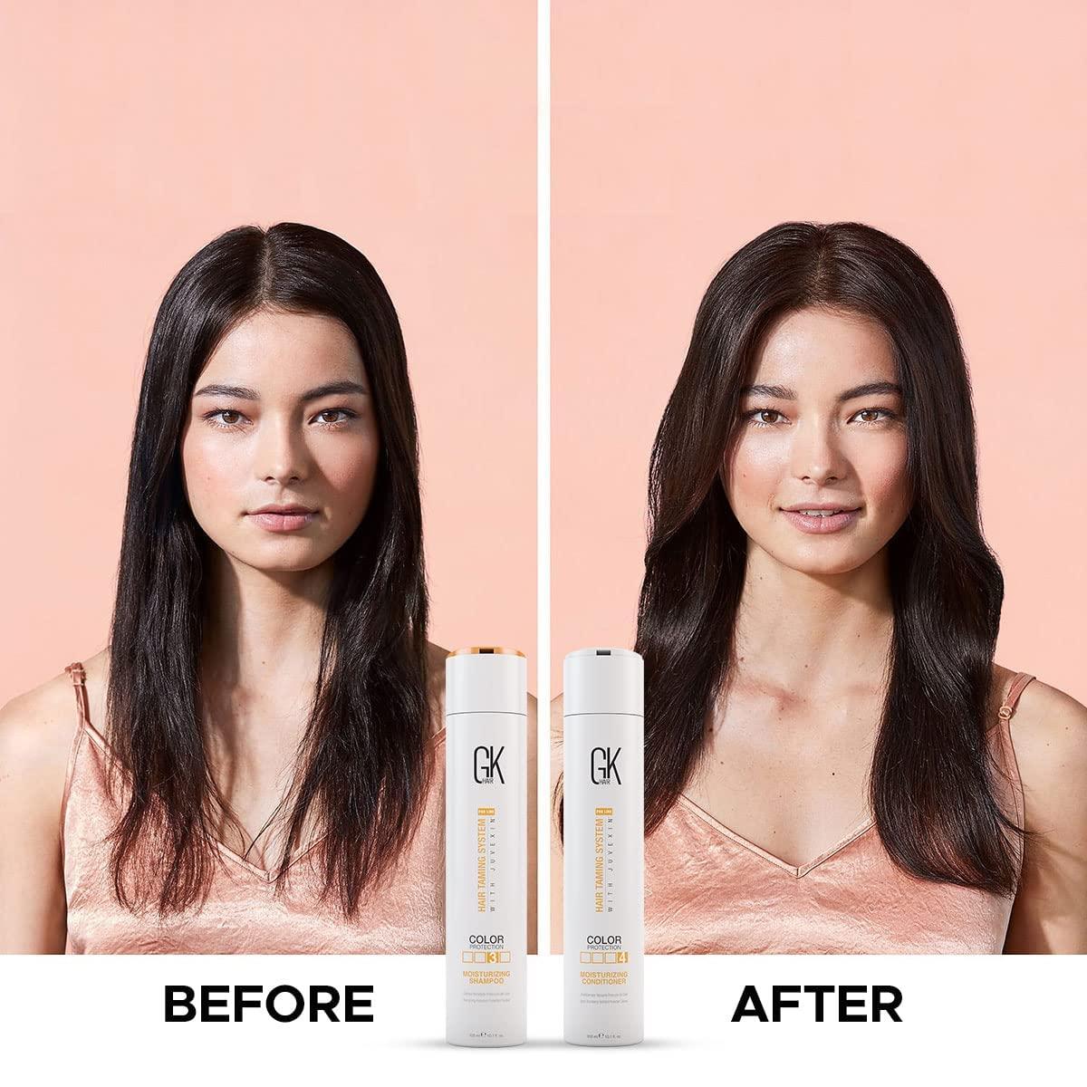 image:imageGK HAIR Global Keratin Moisturizing Shampoo and Conditioner 101 Fl Oz300ml Leave in Cashmere Hair Smoothing and Styling Cream 169 Fl Oz50ml
