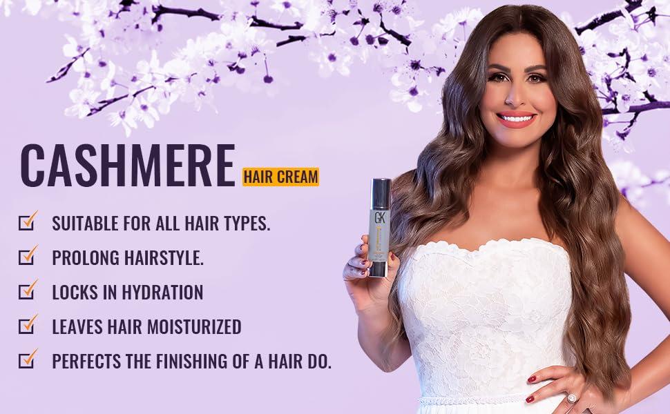 image:imageGK HAIR Global Keratin Moisturizing Shampoo and Conditioner 101 Fl Oz300ml Leave in Cashmere Hair Smoothing and Styling Cream 169 Fl Oz50ml