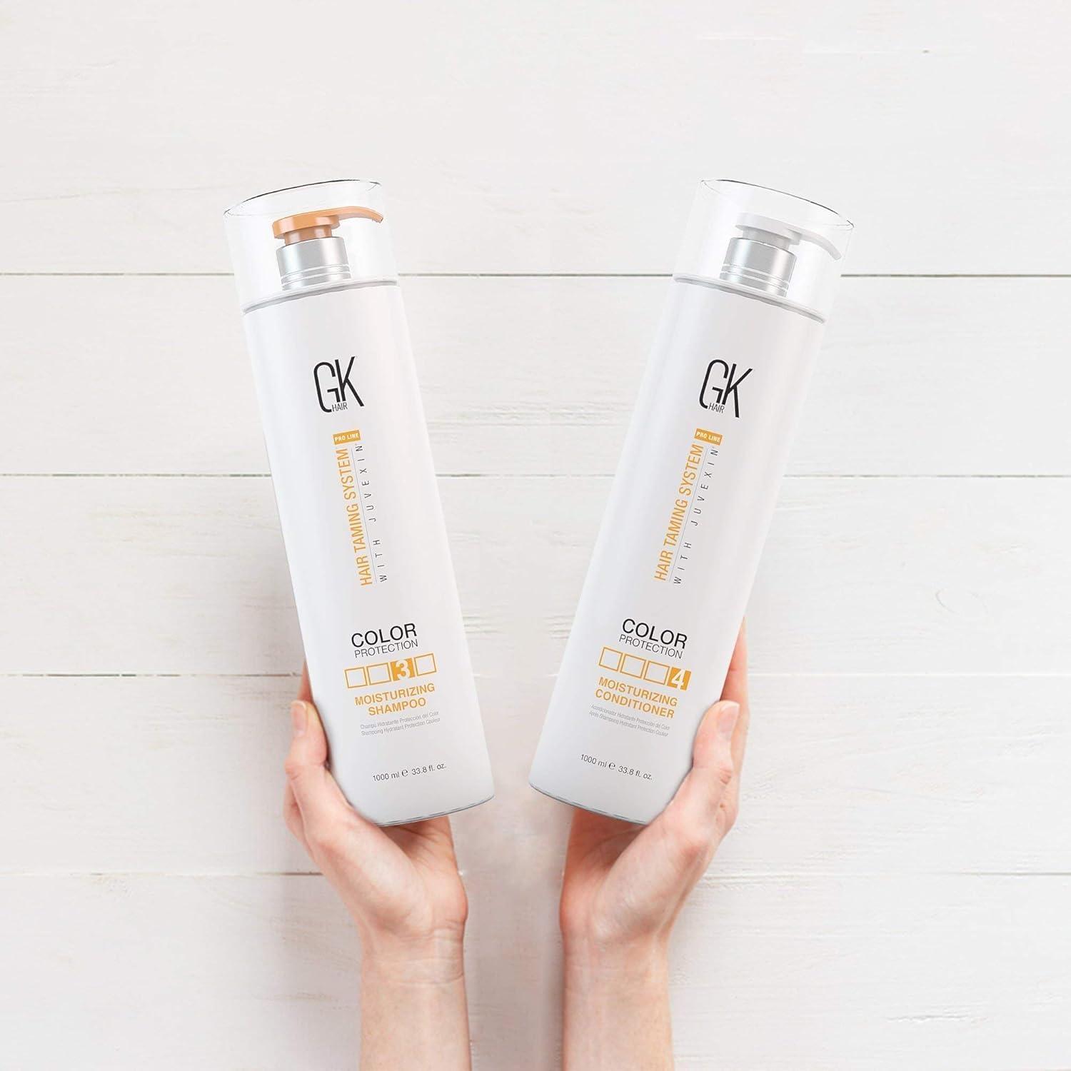 image:imageGK HAIR Global Keratin Moisturizing Shampoo and Conditioner Set 100ml 300ml 1000ml for Color Treated Dry Damage Curly Frizzy Thinning Hair
