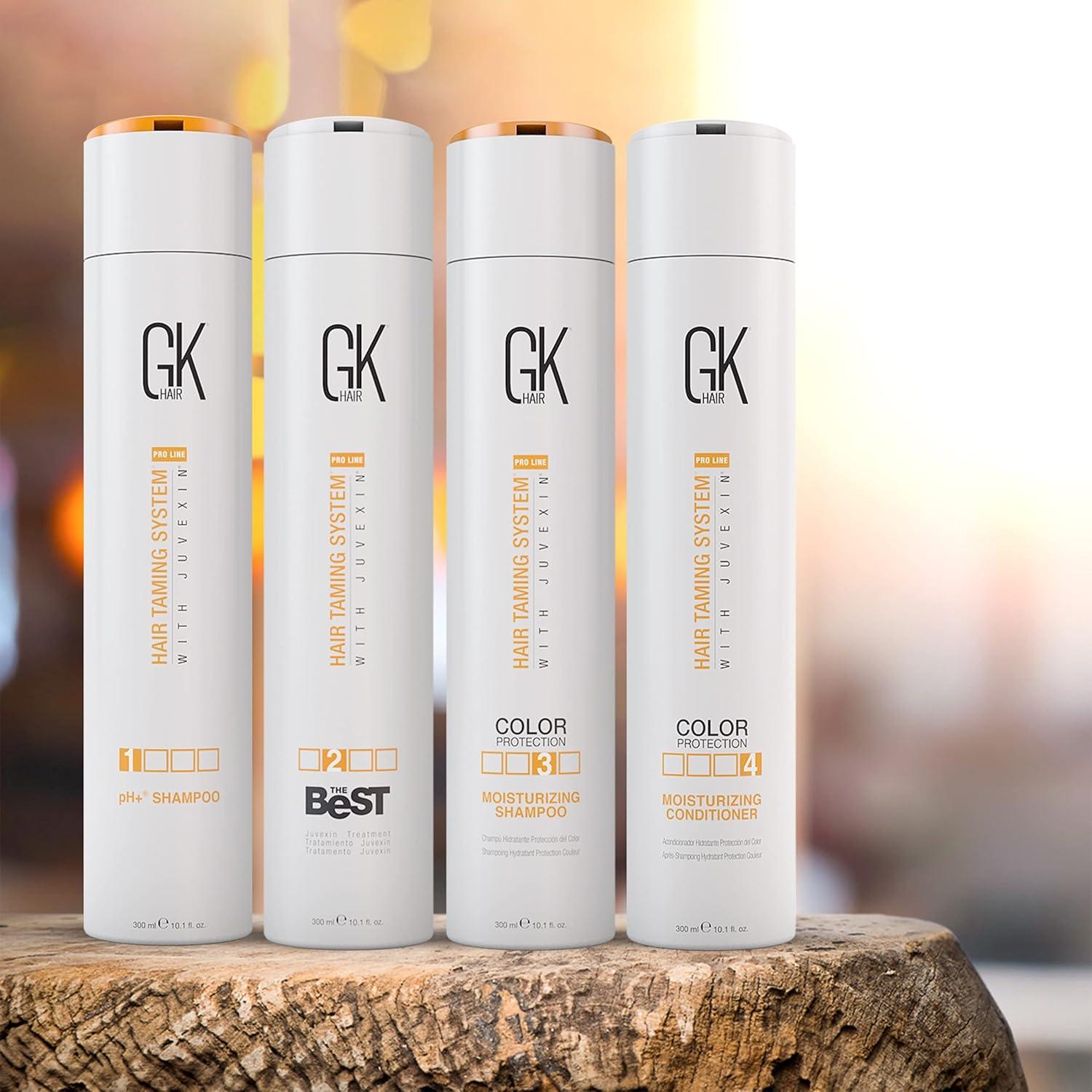 image:imageGK HAIR Global Keratin Professional Brazilian Keratin Hair Treatment Kit 100ml34 Fl Oz With PH shampoo The Best Smoothing amp Strengthening to make Hair Healthy Formaldehyde free Sulfatefree101 Fl Oz The Best Kit