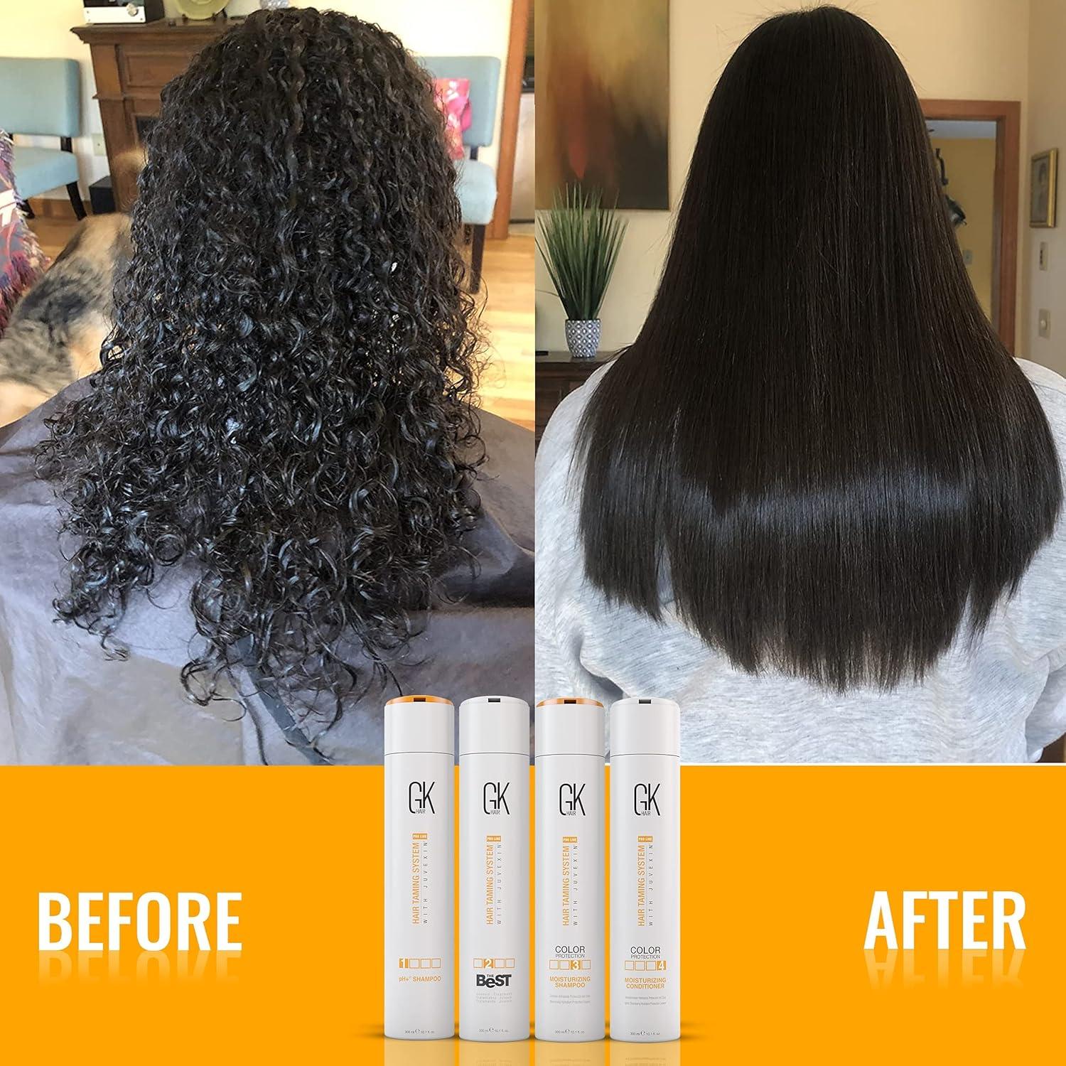 image:imageGK HAIR Global Keratin Professional Brazilian Keratin Hair Treatment Kit 100ml34 Fl Oz With PH shampoo The Best Smoothing amp Strengthening to make Hair Healthy Formaldehyde free Sulfatefree101 Fl Oz The Best Kit