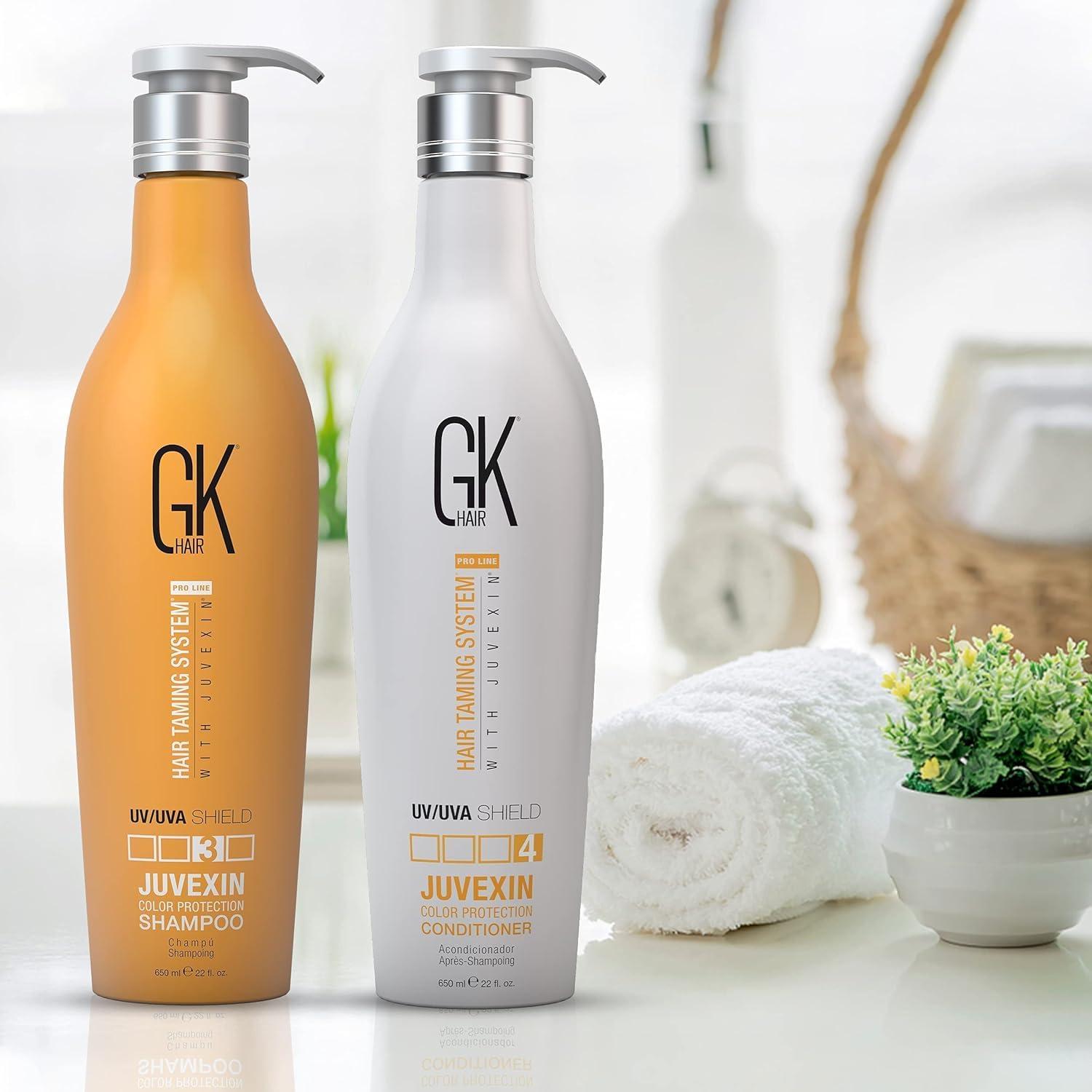 image:imageGK HAIR Global Keratin Shield Shampoo and Conditioner 650ml22oz ThermalStyleHer 100ml34oz Leave in Conditioner Cream 130ml
